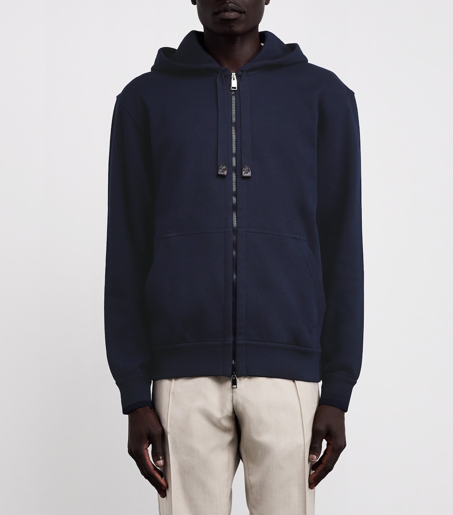 Stretch-Cotton Zip-Up Hoodie 4100 Image 3