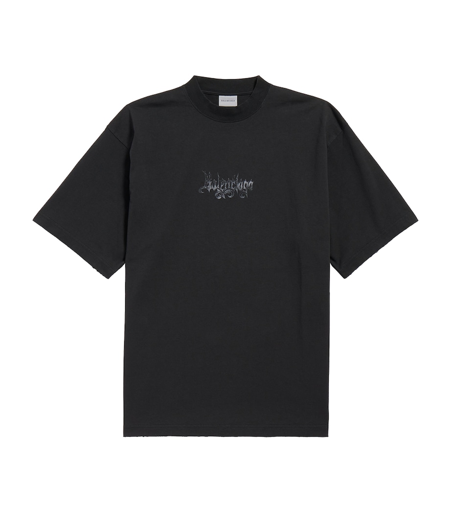 Balenciaga Mens Cotton Sketchy Logo T-Shirt Image 1