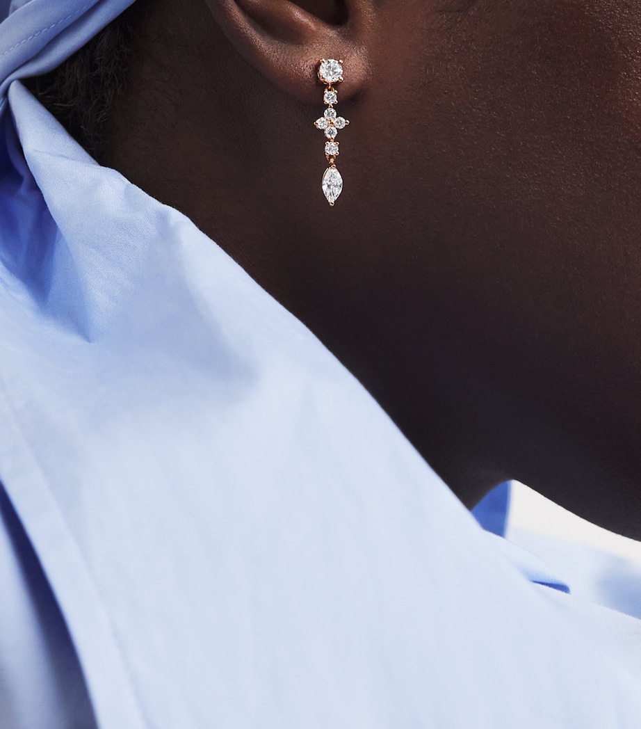 Rose Gold and Diamond Vivi Drop Earrings ROSE GOLD Image 2