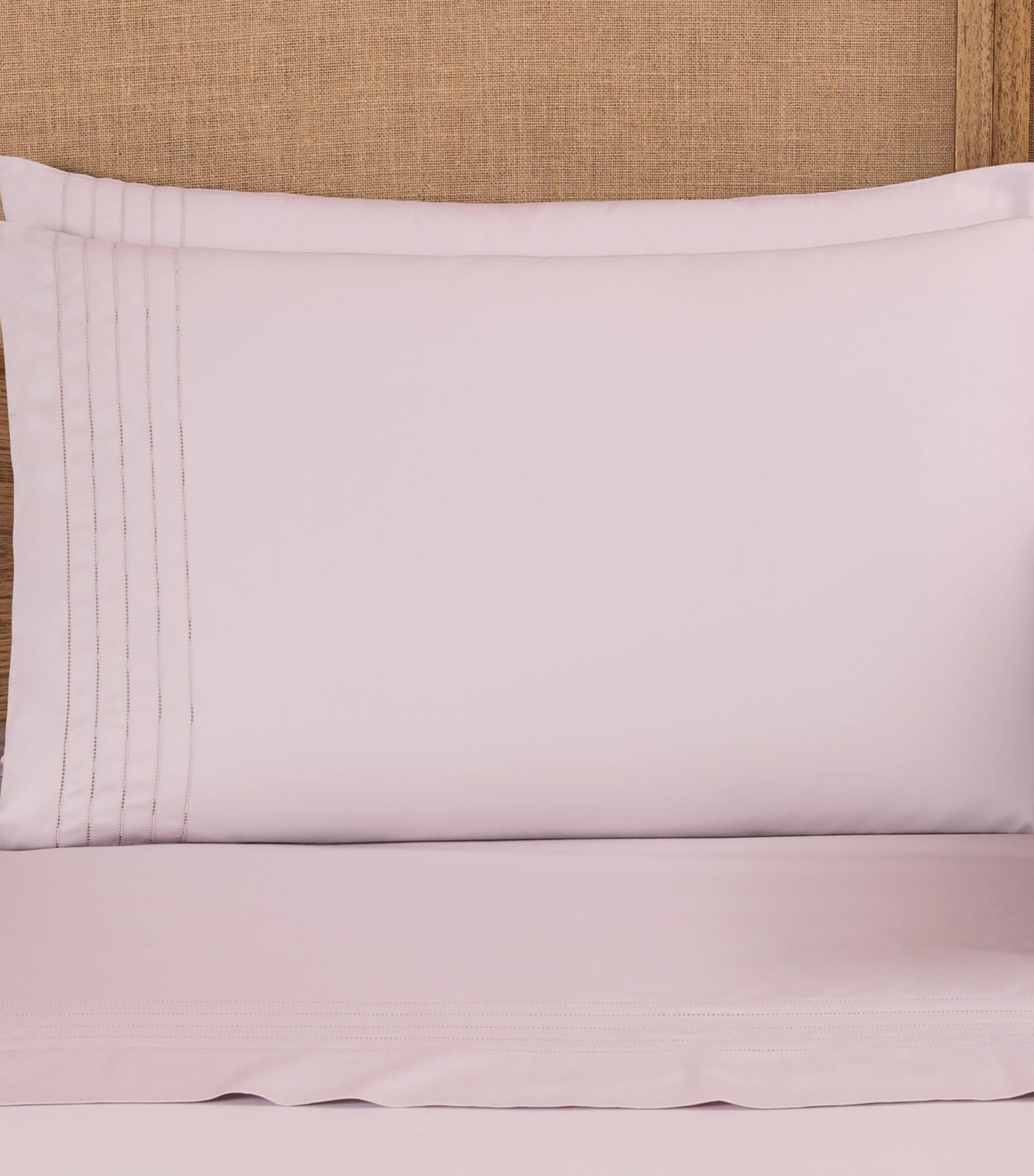 Frette Cotton Lush Ajour Oxford Pillowcase Set In Pink