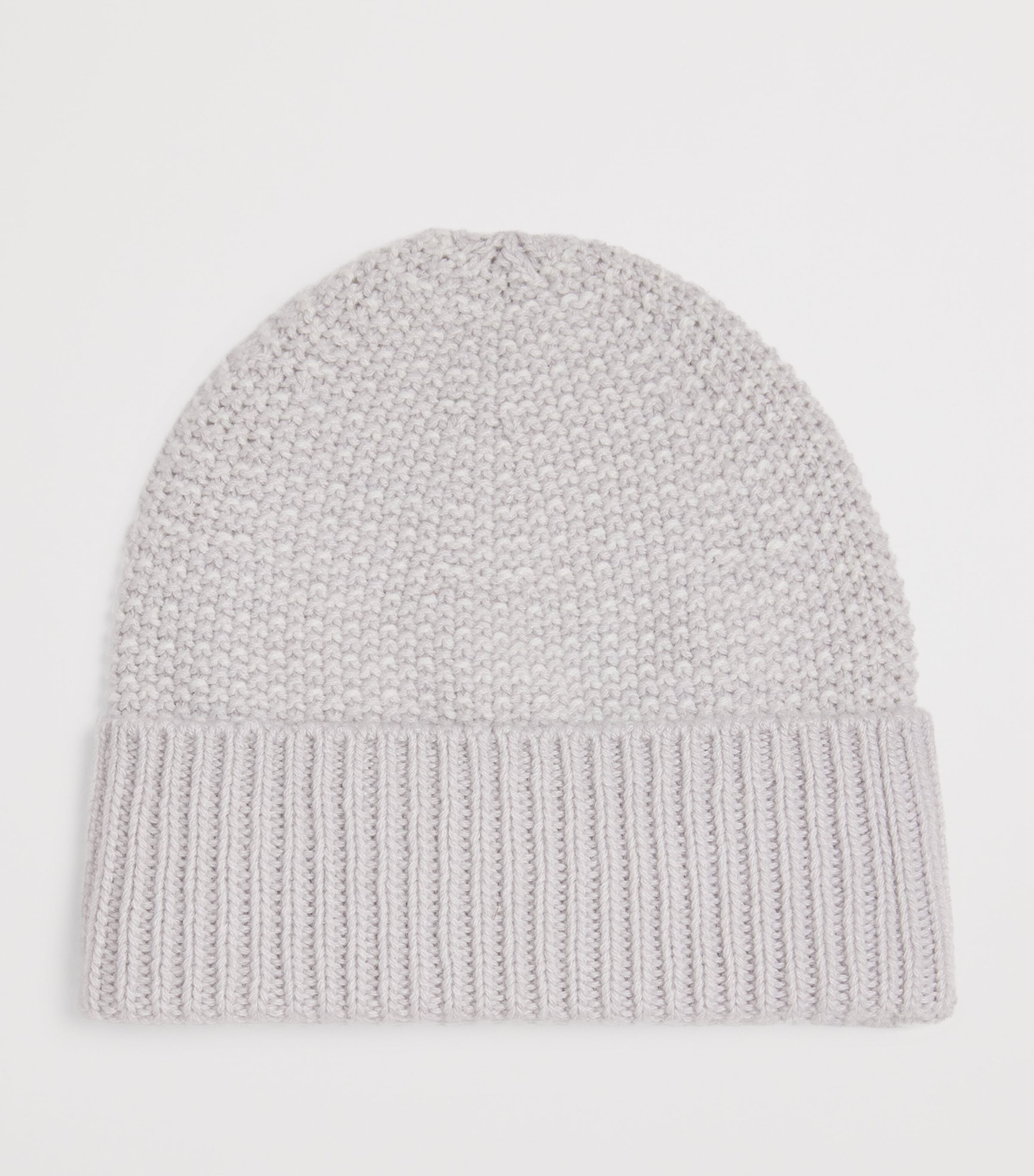 Johnstons Of Elgin Womens Cashmere Seed Stitch Beanie Snwmlt/zncwht Image 2