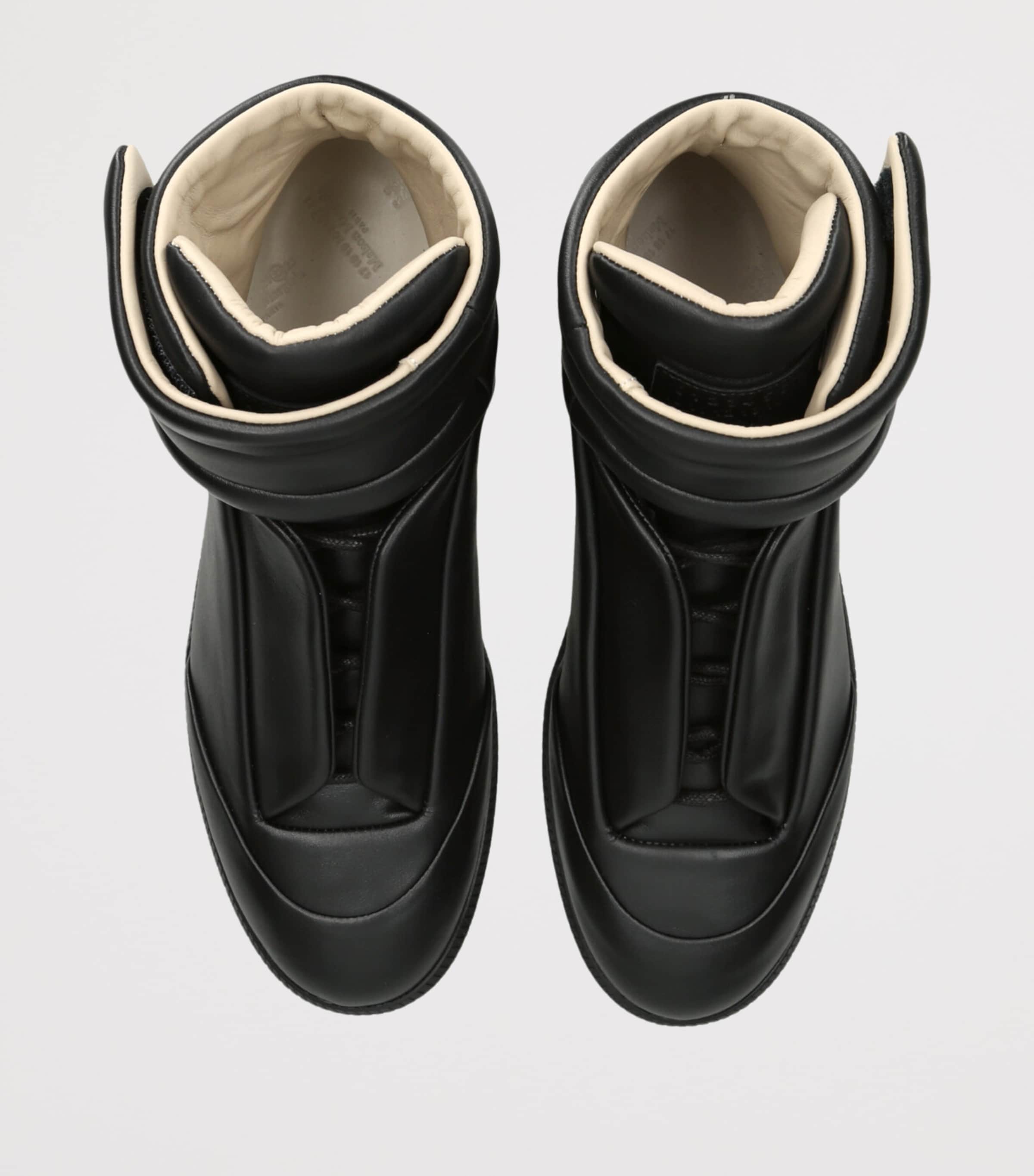 Maison Margiela Leather Future Mid-Top Sneakers Black Image 4