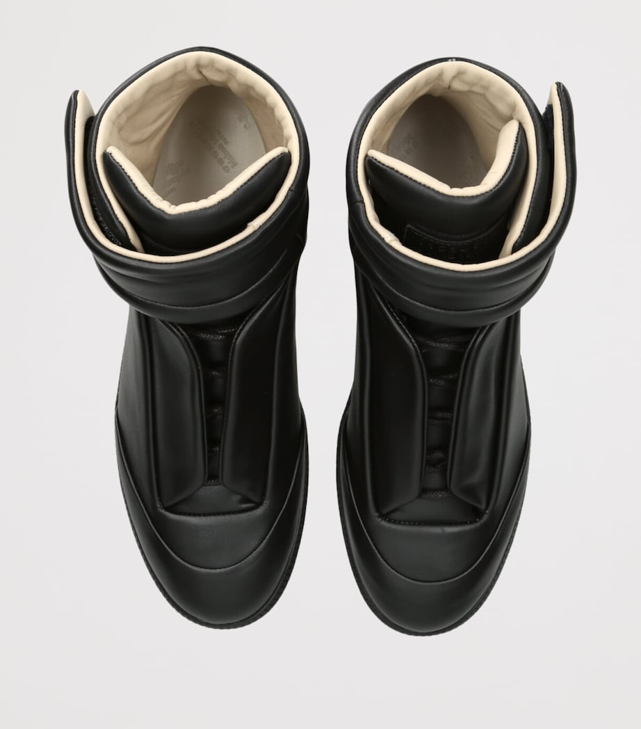 Maison Margiela Leather Future Mid-Top Sneakers Black Image 4
