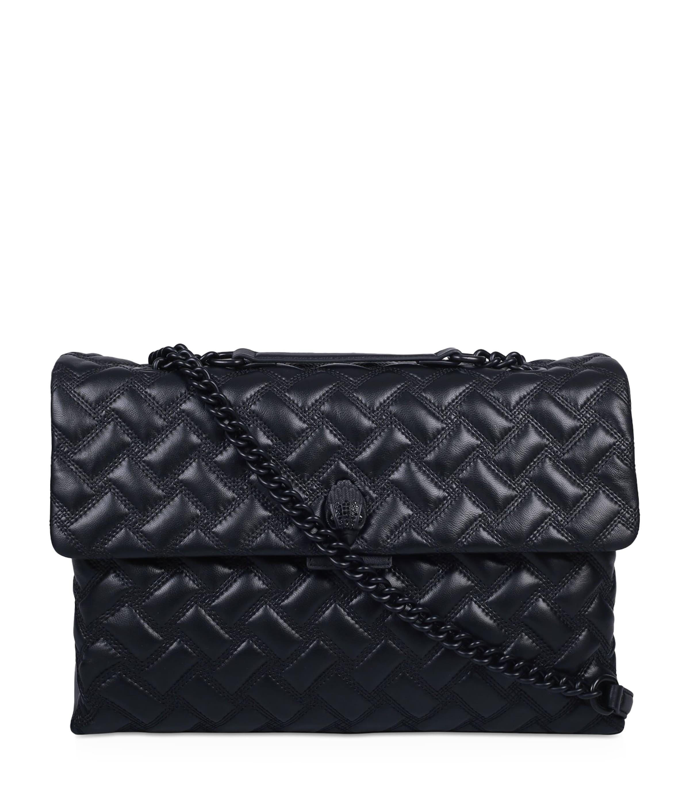 Kurt Geiger London XXL Leather Kensington Shoulder Bag Black Image 1