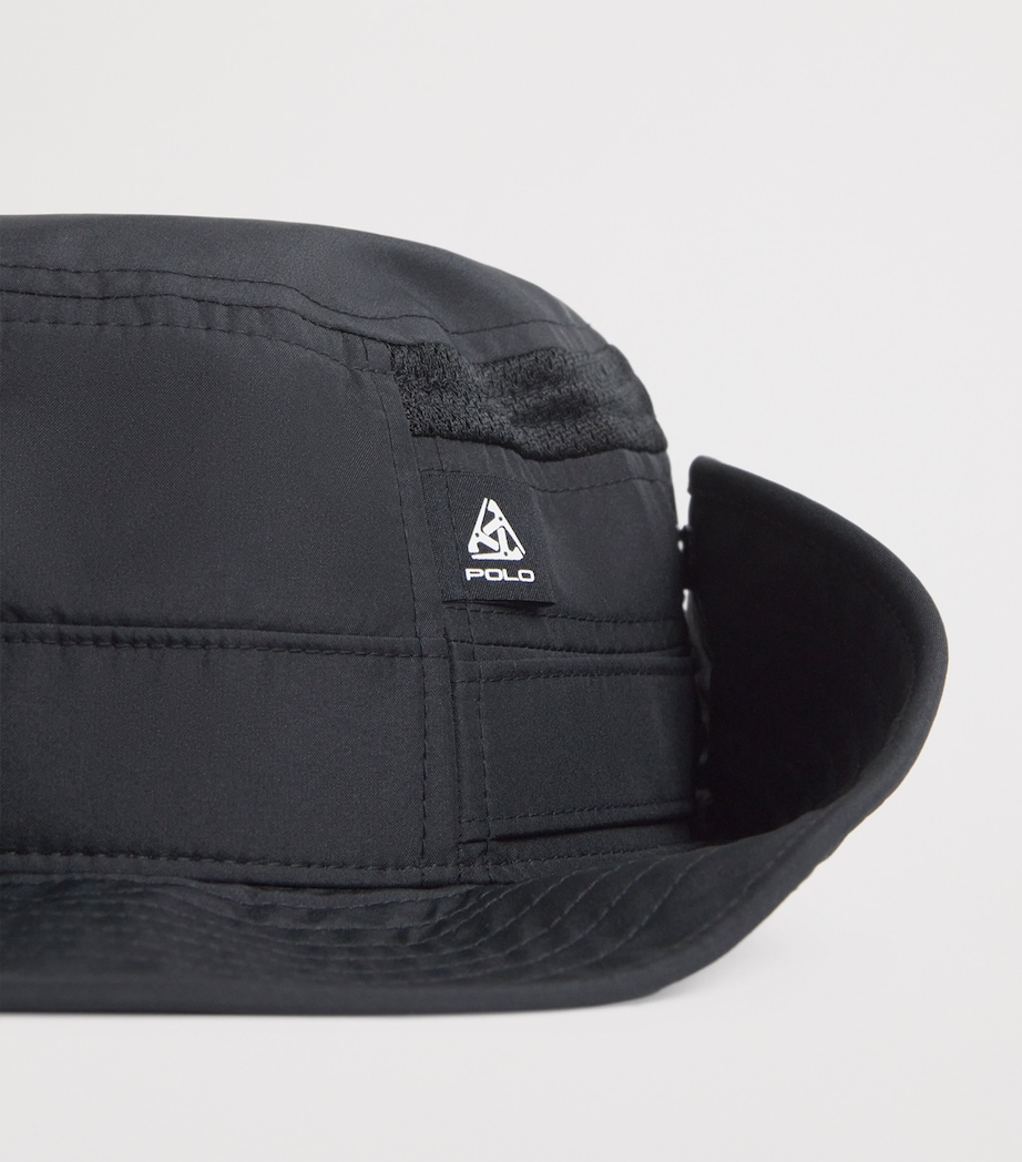 Mesh-Panelled Utility Bucket Hat BLACK Image 3