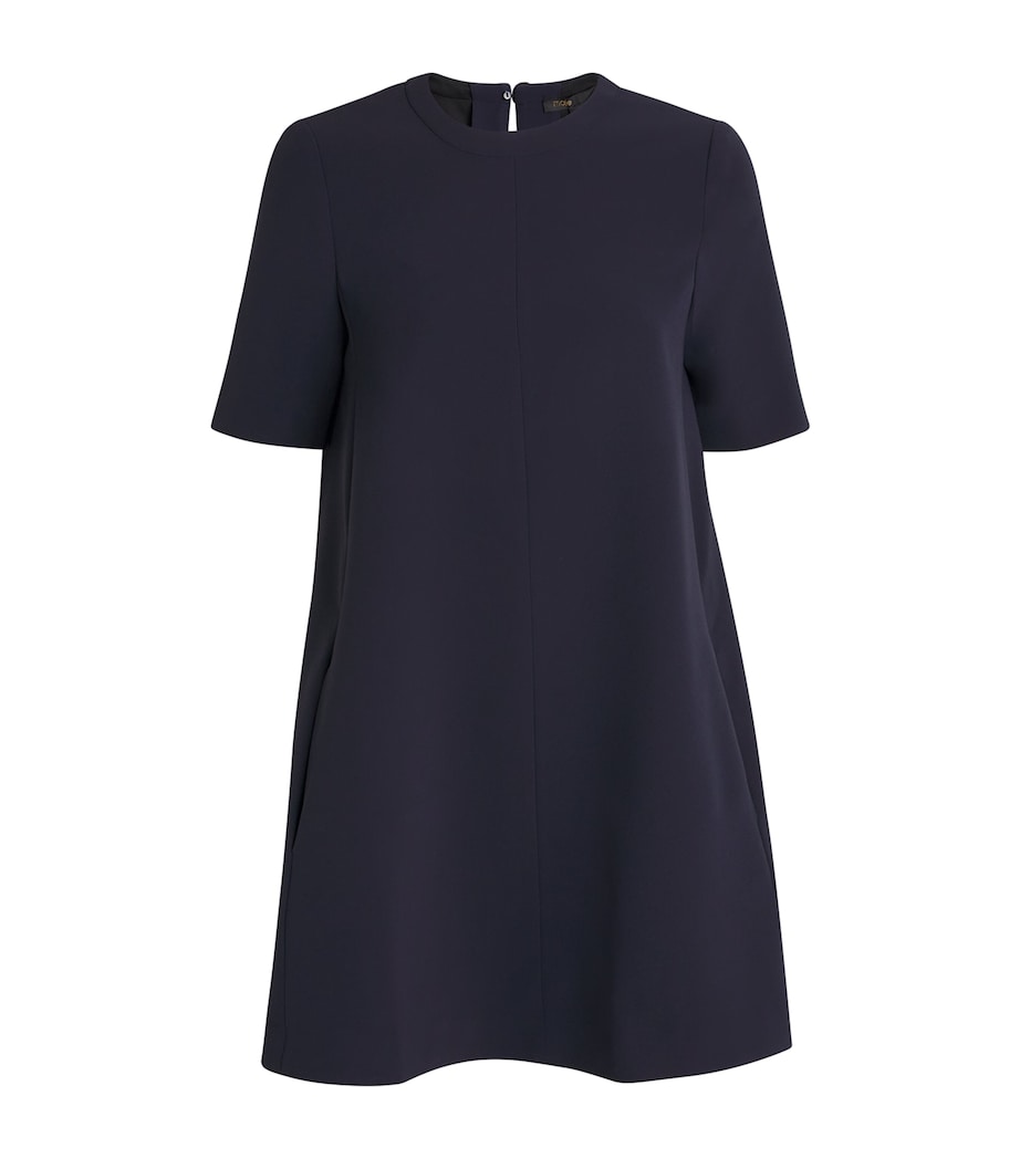Crepe Trapeze Mini Dress NAVY Image 1