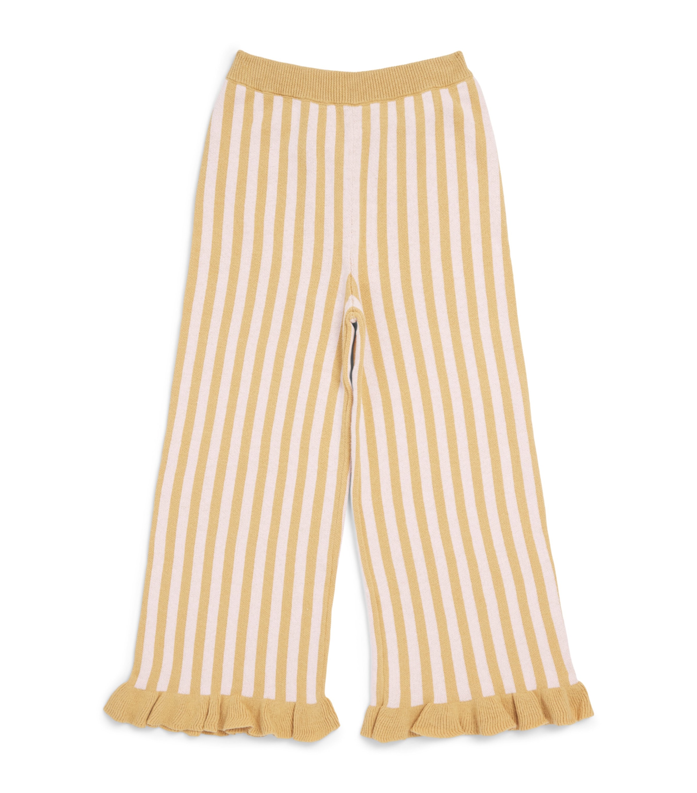 Louise Misha Cotton Knitted Salia Trousers (4-12 Years) Hny Blsh Stripe