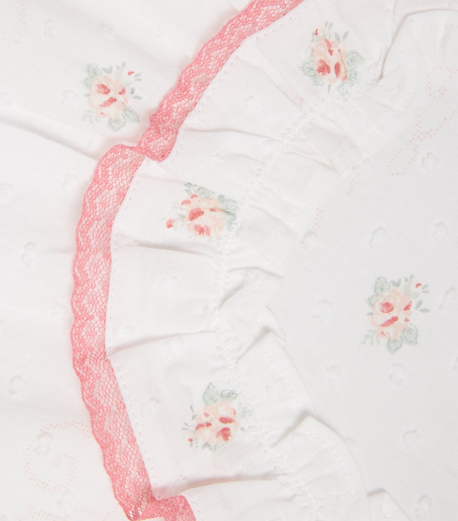 Cotton Ruffle-Collar Sleeveless Dress (0-24 Months) BLANC Image 3