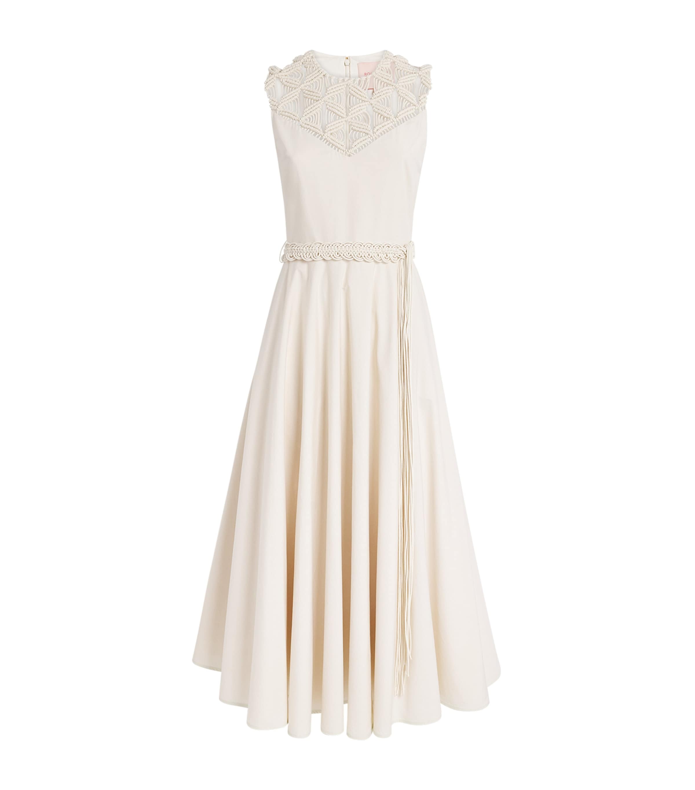 Cotton Helin Midi Dress DUSTY WHITE Image 1