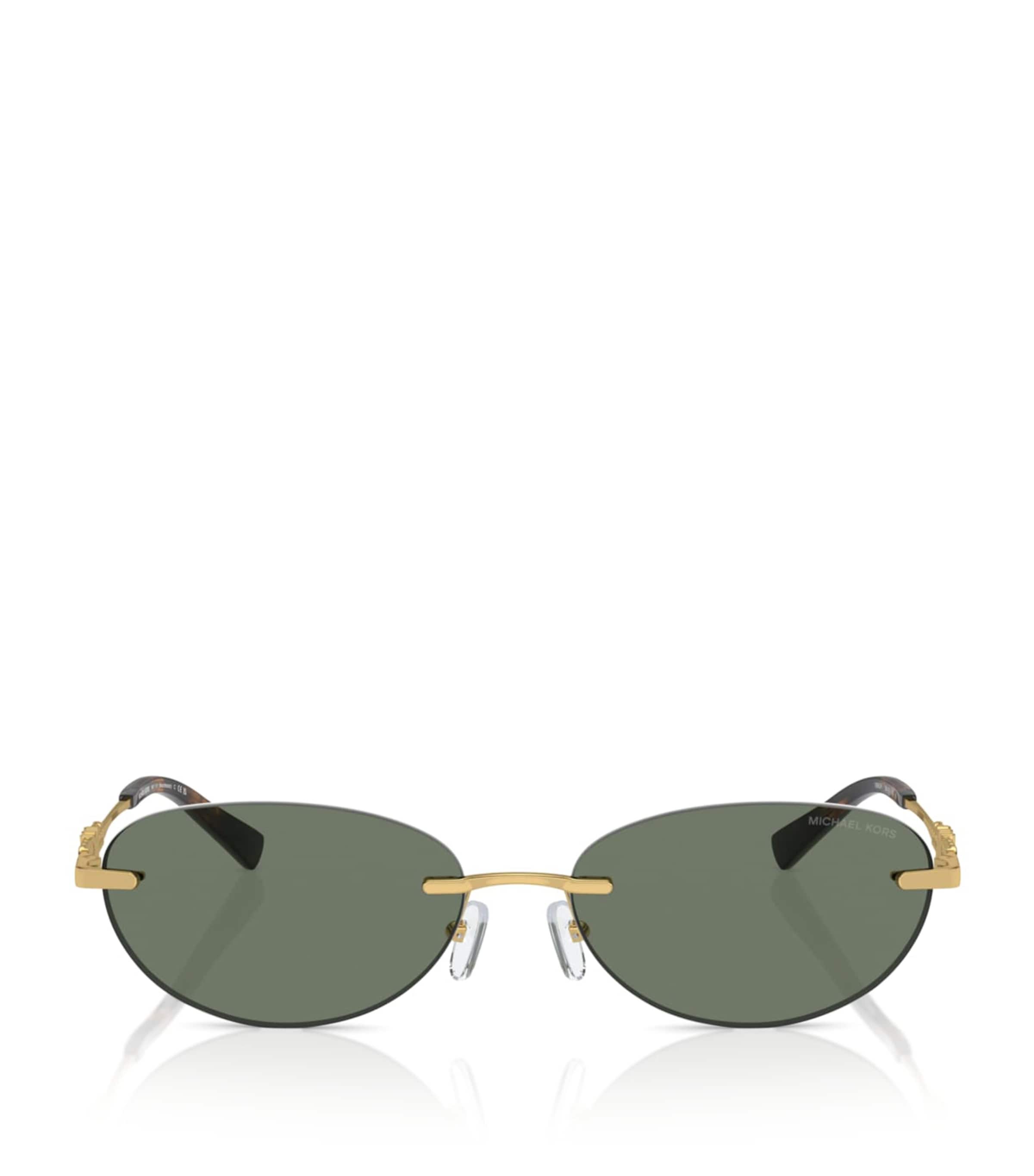 Michael Kors Manchester Oval Sunglasses Green Image 1