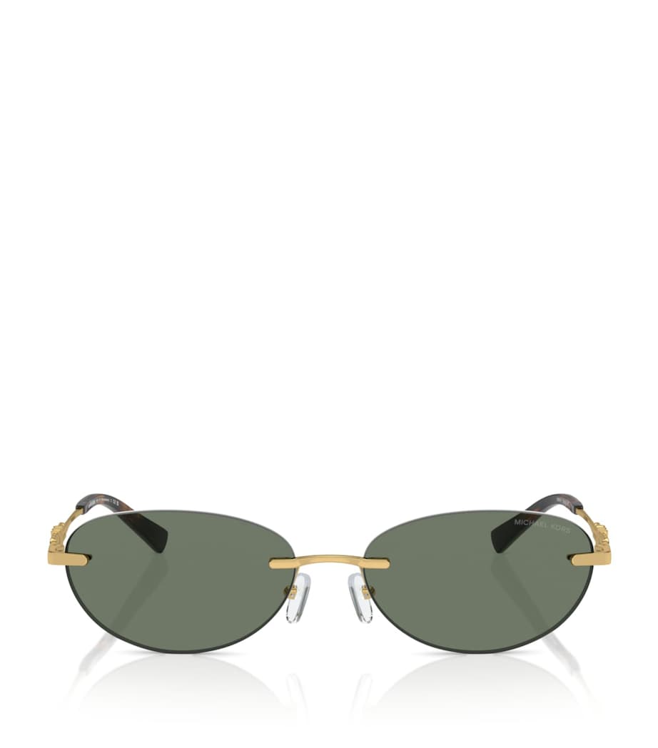 Michael Kors Manchester Oval Sunglasses Green Image 1