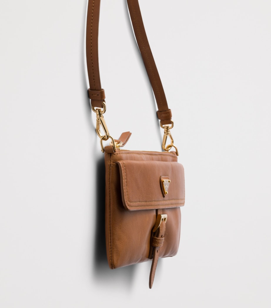 Prada Leather Chain Wallet Brown Image 5