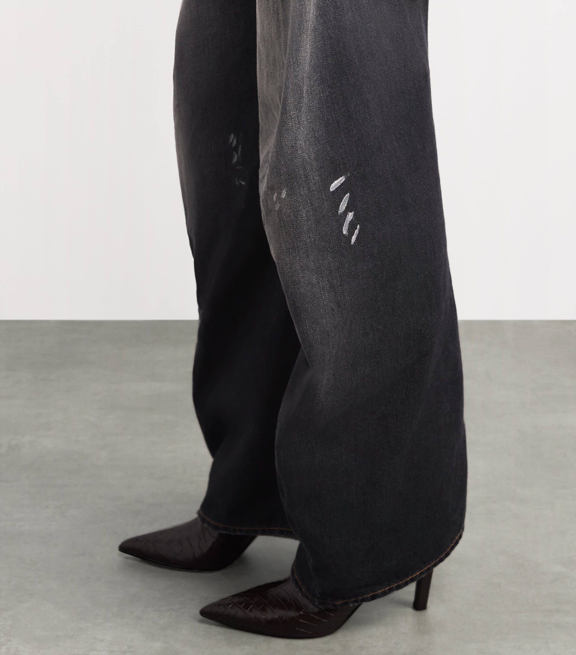 2006F Wide-Leg Jeans BLACK Image 6