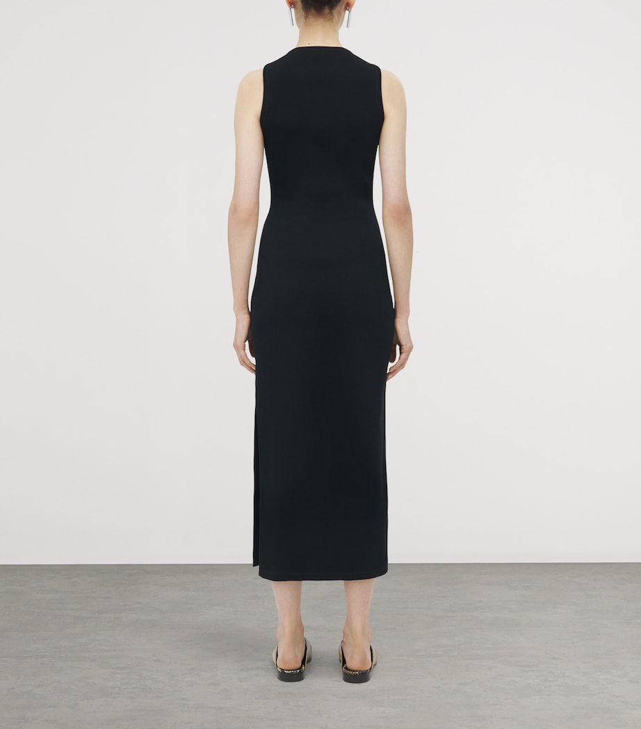 Cotton Logo-Plaque Midi Dress 1000 Image 4