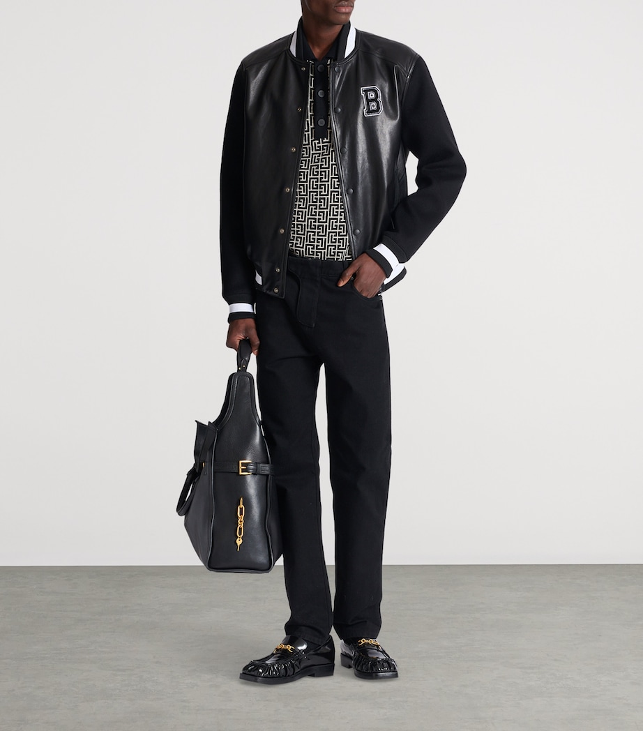 Knitted Labyrinth Polo Shirt GFE IVOIRE/NOIR Image 5