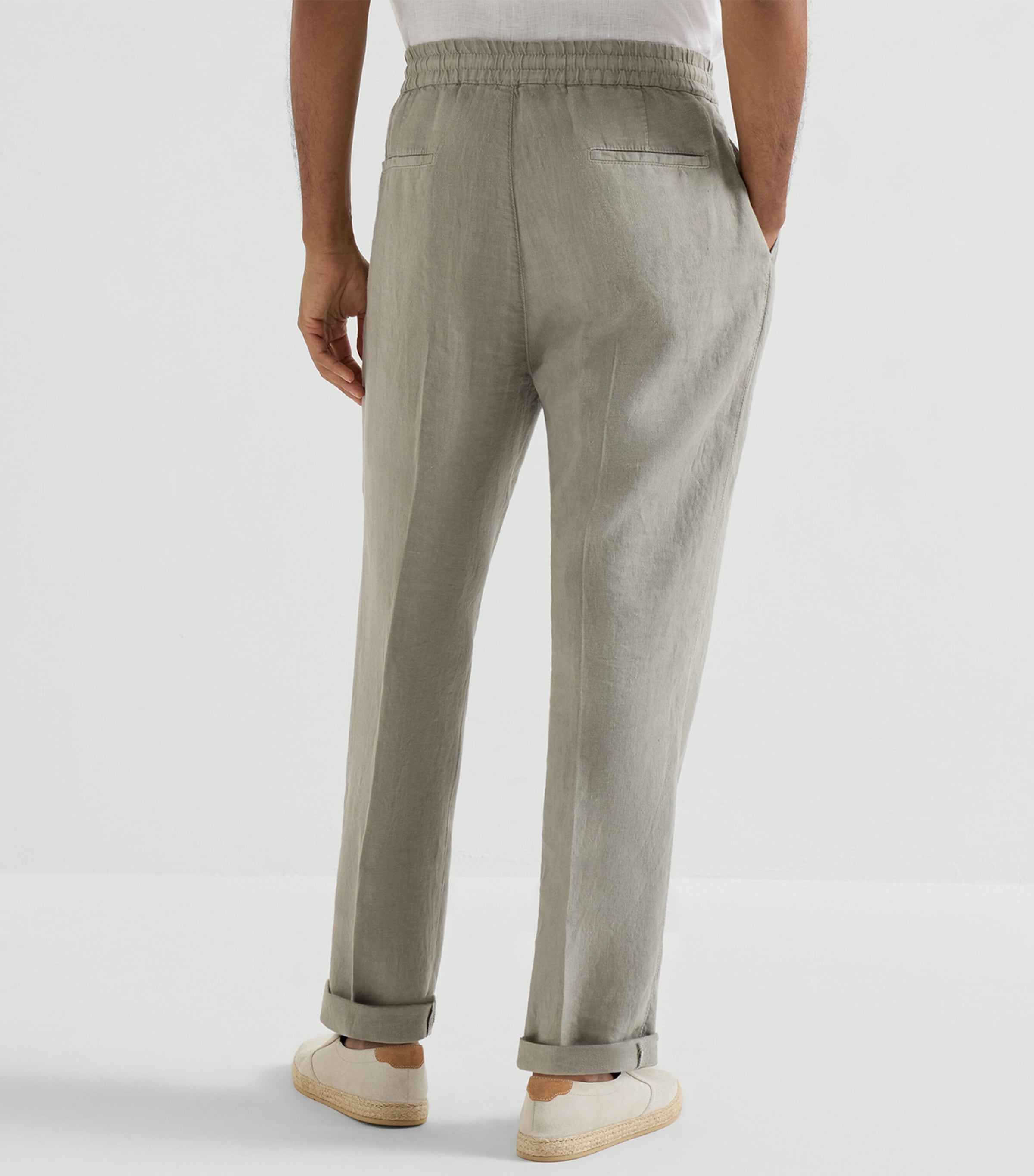 Brunello Cucinelli Mens Linen Gabardine Trousers Image 5