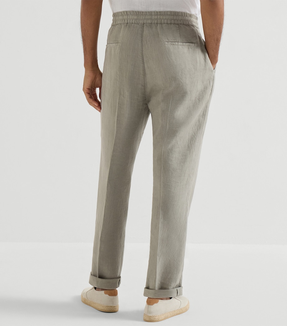 Brunello Cucinelli Mens Linen Gabardine Trousers Image 5