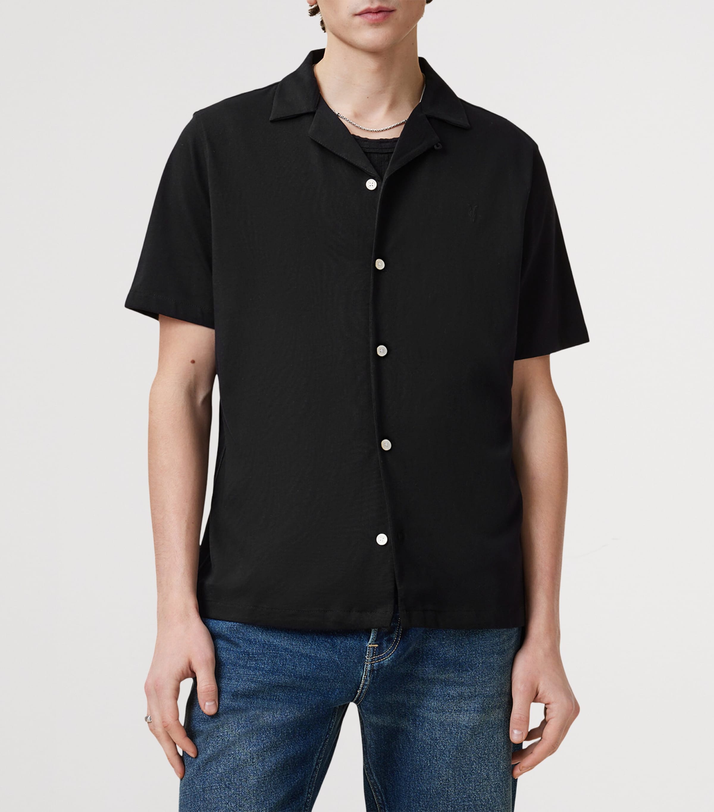 Cotton Hudson Shirt BLACK Image 3