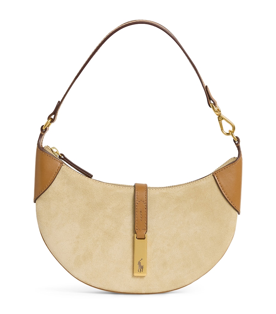 Mini Suede ID Shoulder Bag CASHEW /TAN Image 1