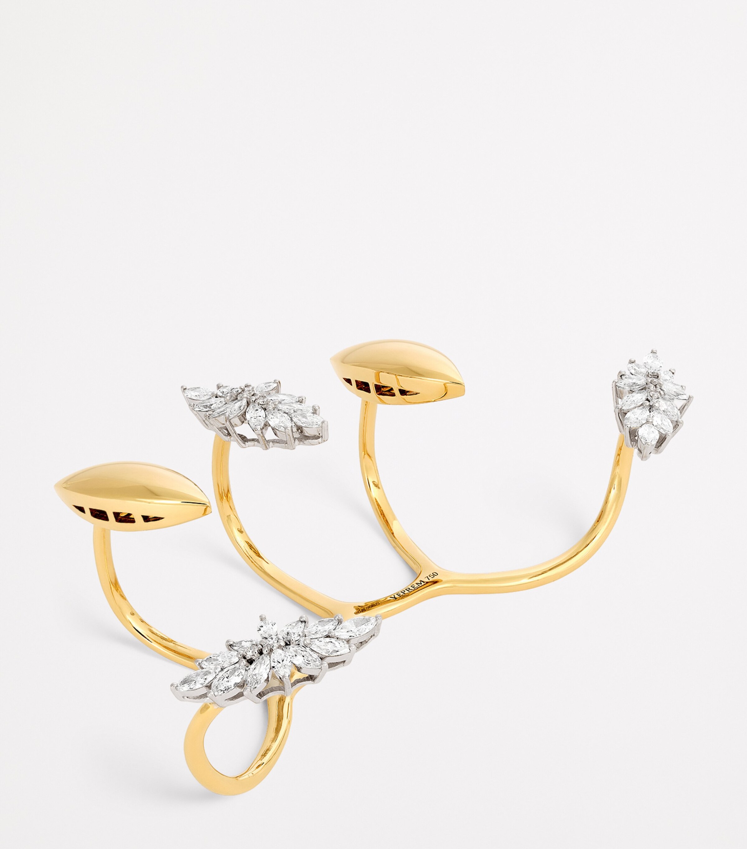 Yeprem Yellow Gold, White Gold and Diamond Handpiece Mixed Gold Image 4