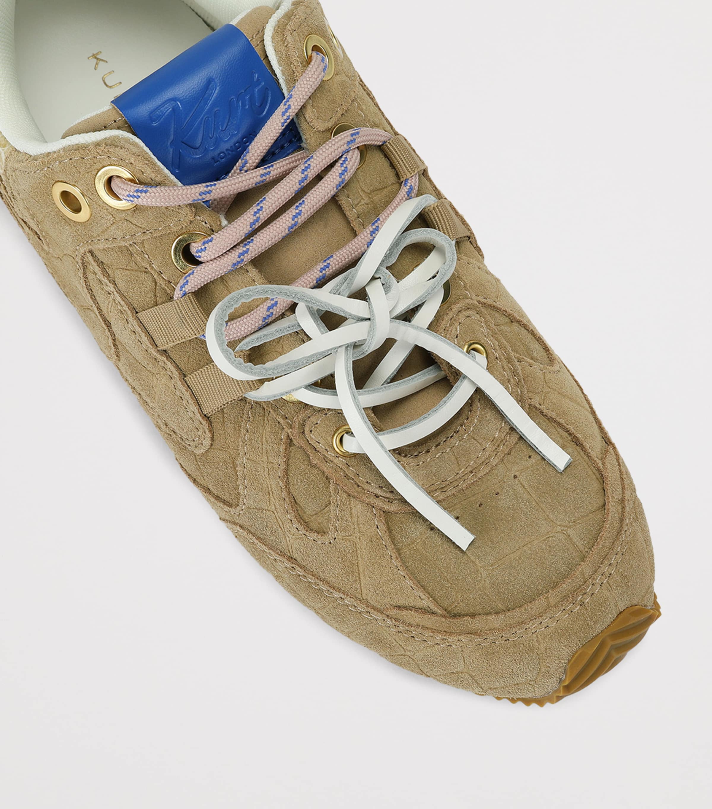 Kurt Geiger London Suede Slim Runner Sneakers Beige Image 2