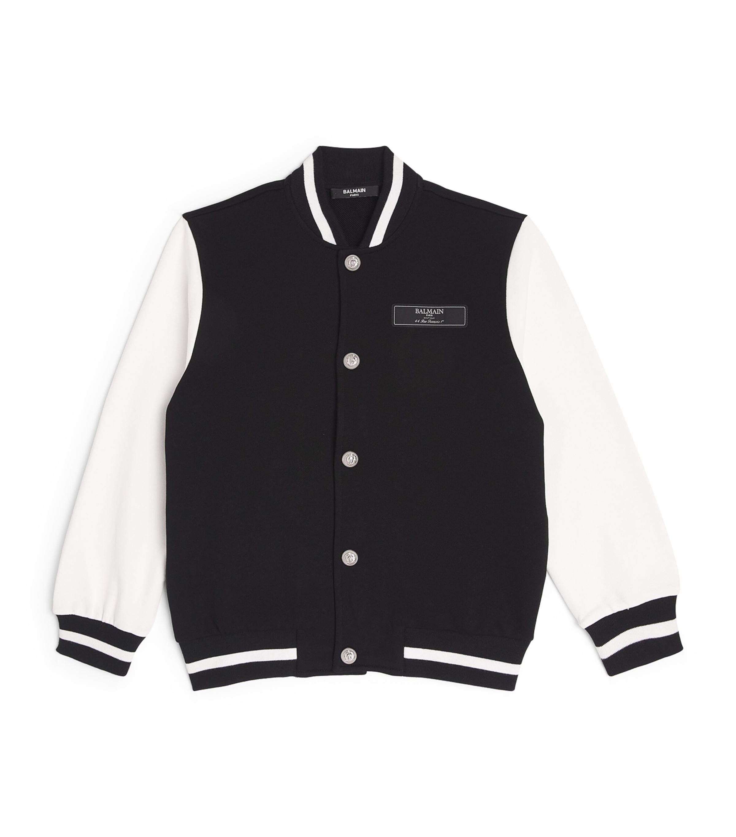 Balmain Kids' Logo Bomber Jacket In Black