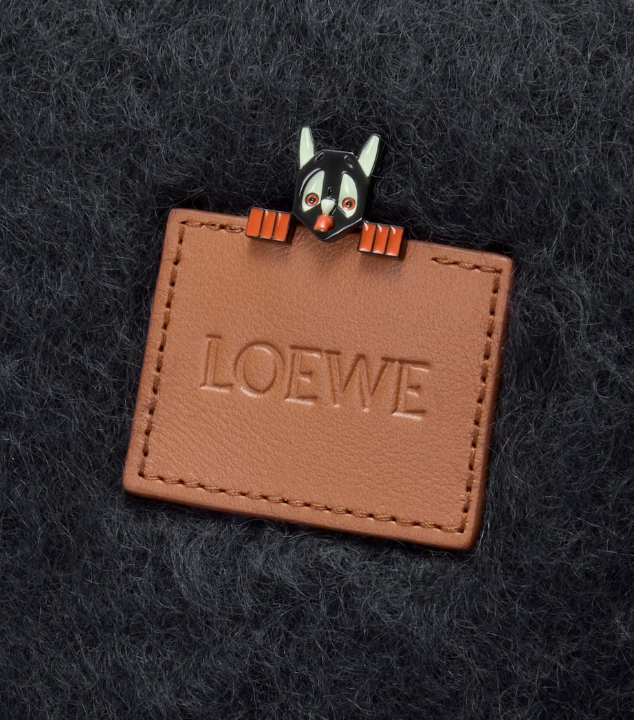LOEWE x Louis Wain Mohair-Wool-Blend Scarf BLACK Image 3