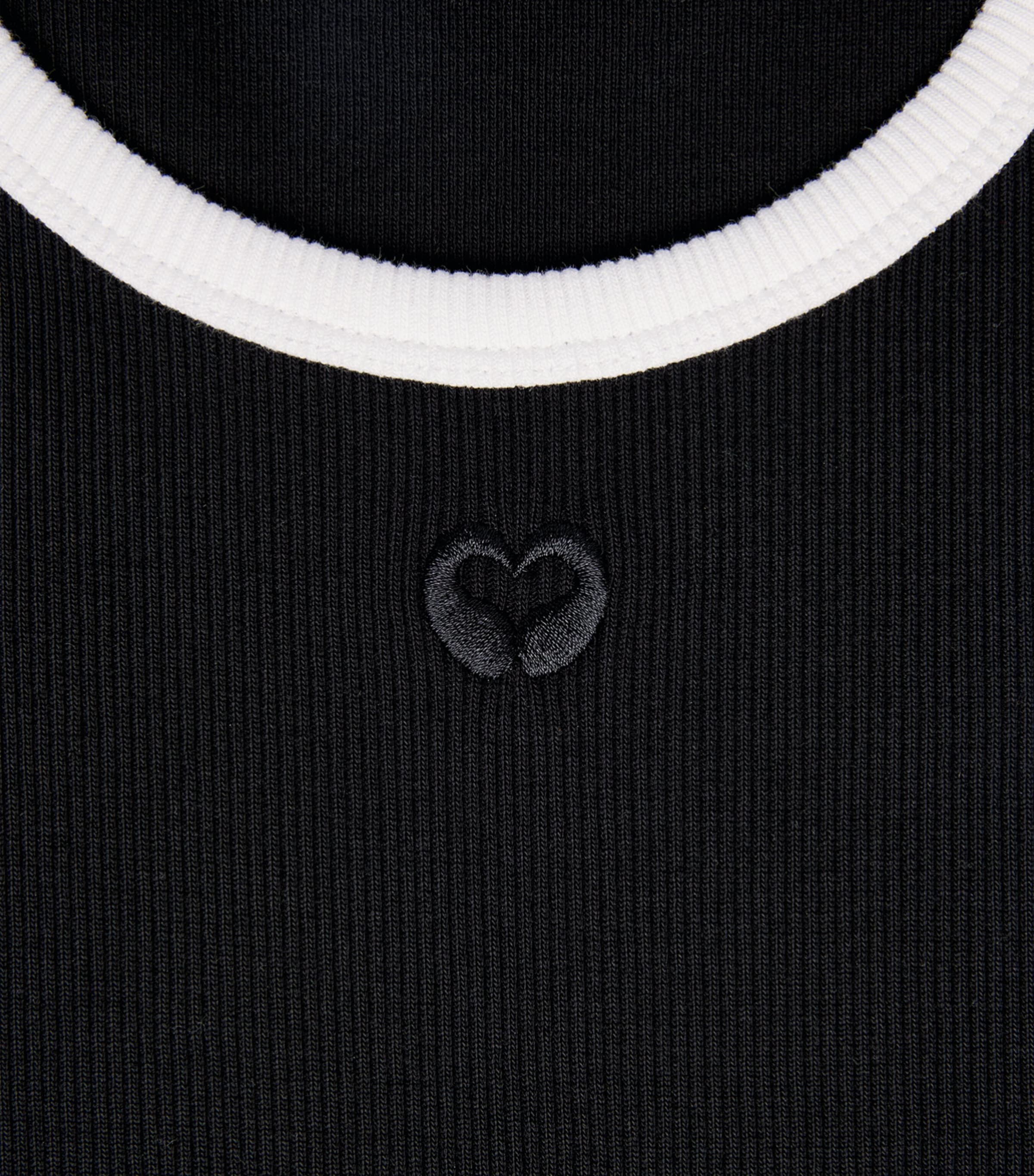 Maje Womens Embroidered Logo Tank Top Black / White Image 6