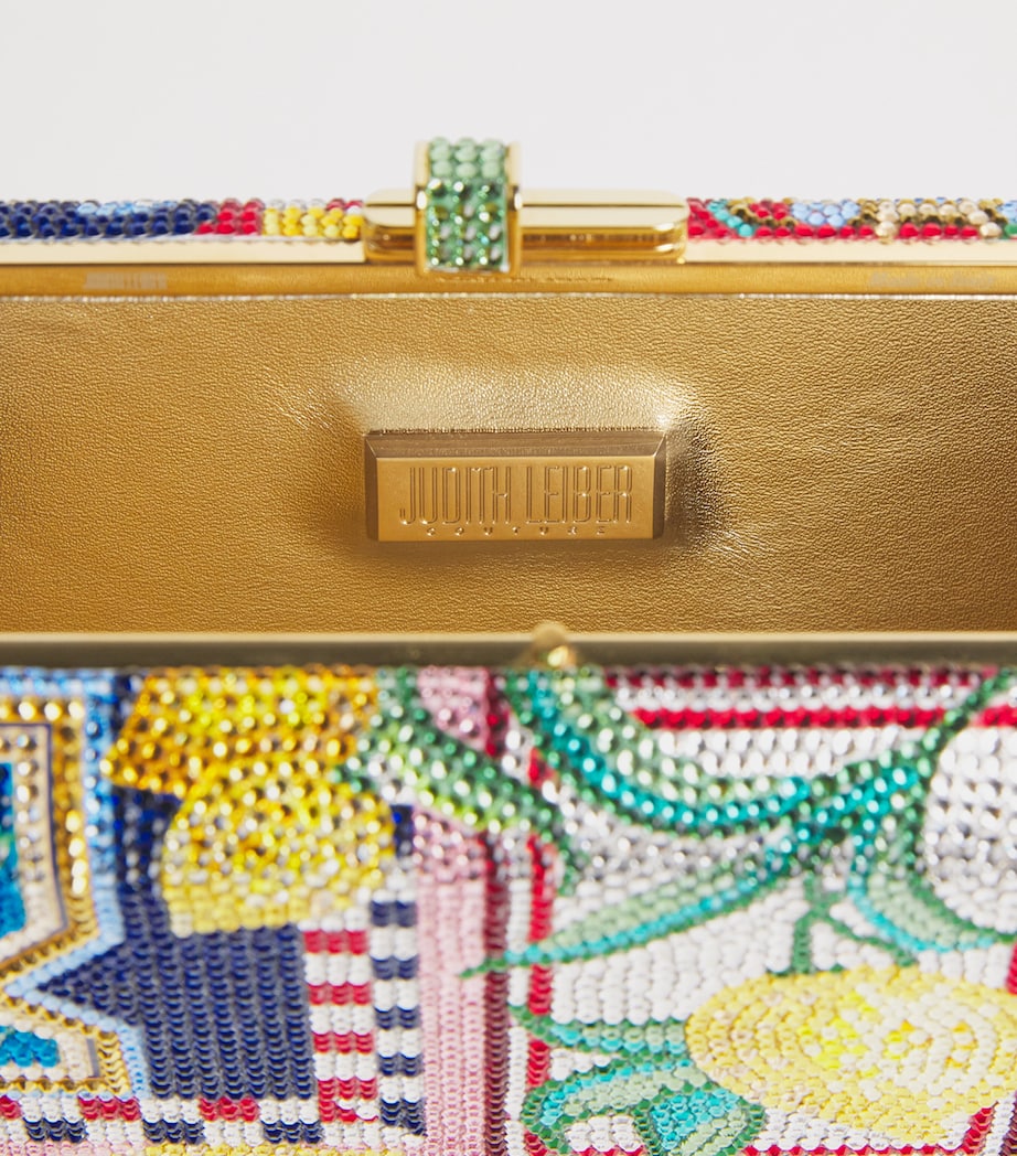 Judith Leiber Embellished Slim Slide Clutch Bag Chmpgn Dark Ind Mul Image 5