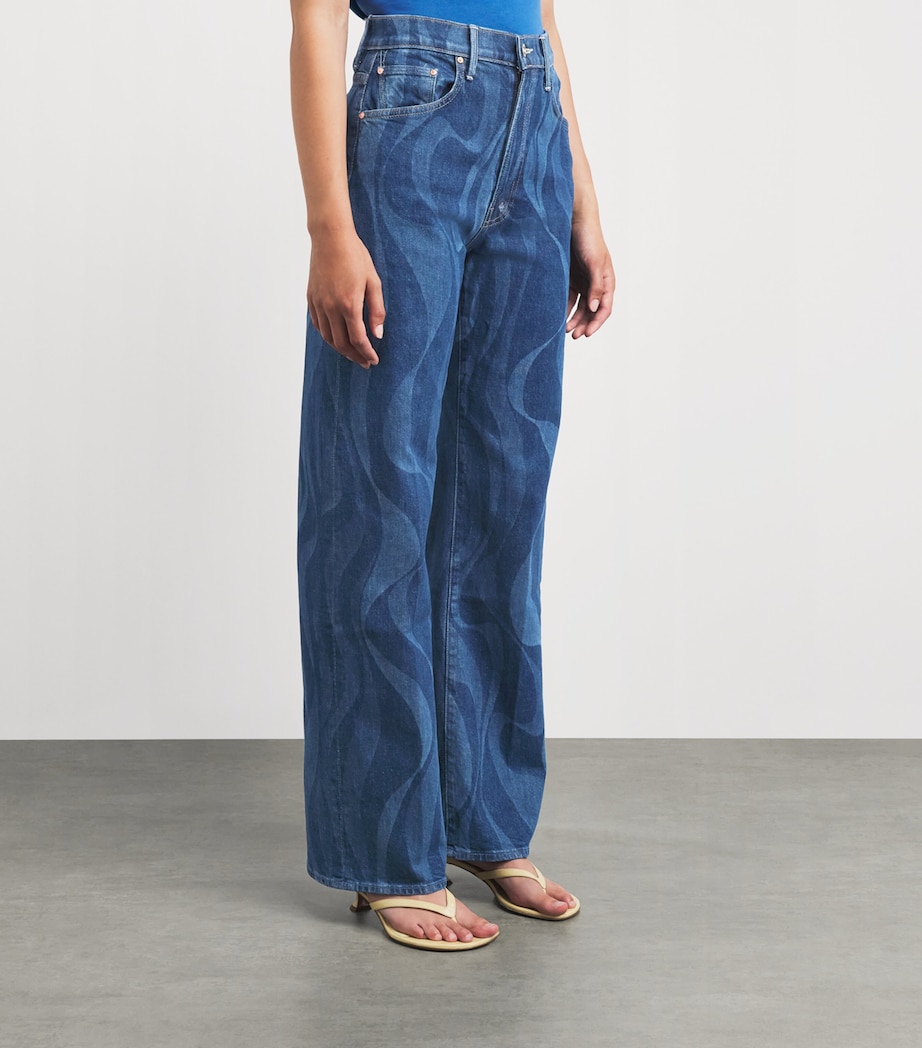MOTHER Womens The Lasso Sneak Barrel-Leg Jeans Twist Of Fate Image 4