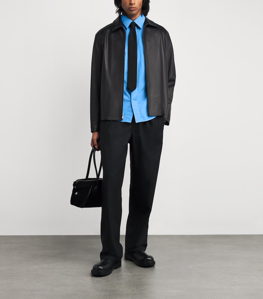 Cotton Hidden Shirt BLUE OFFICE Image 2