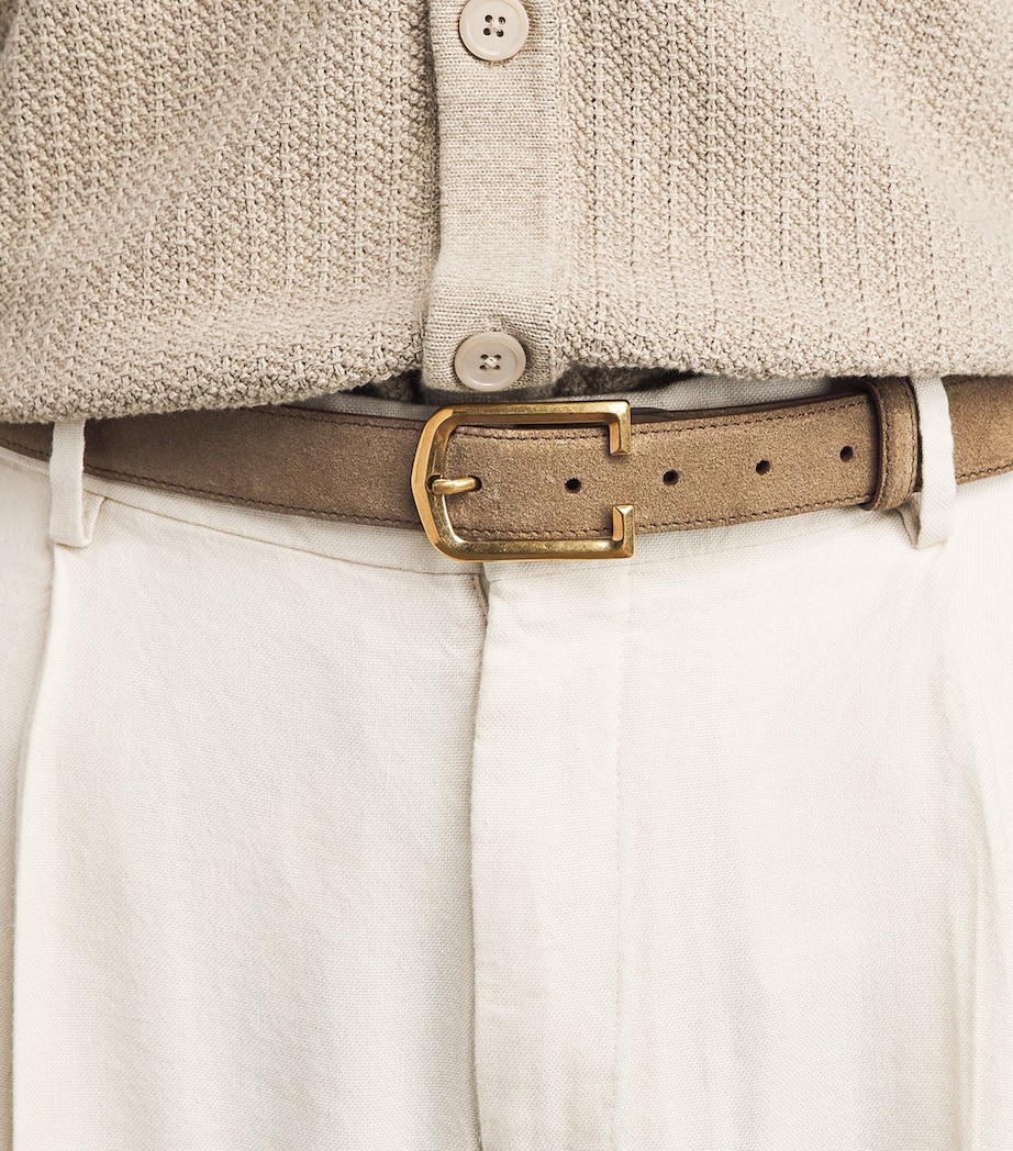Corneliani Suede Belt Natural / Beige Image 2