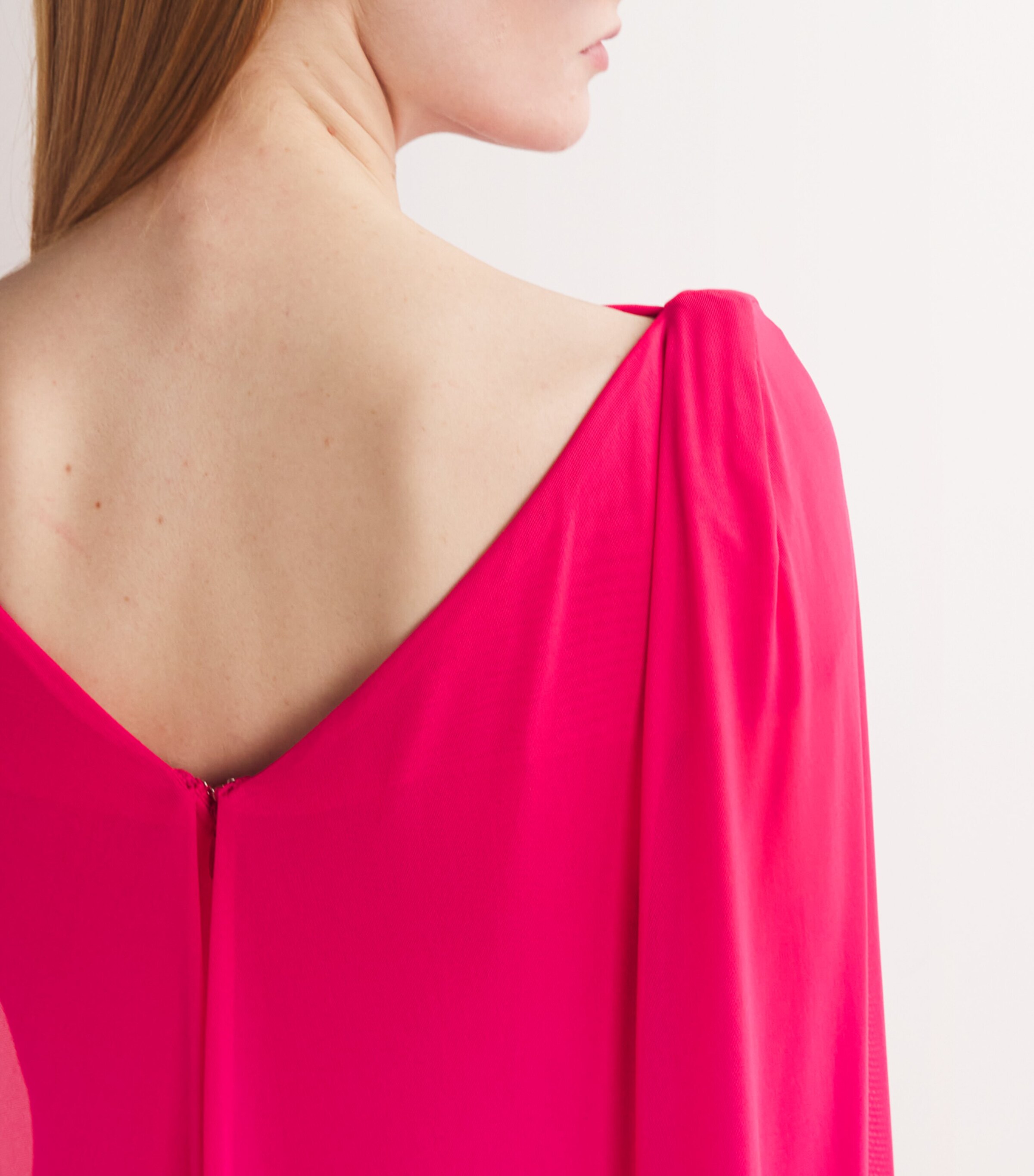 Talbot Runhof Womens Cape Gown Azalea Image 4
