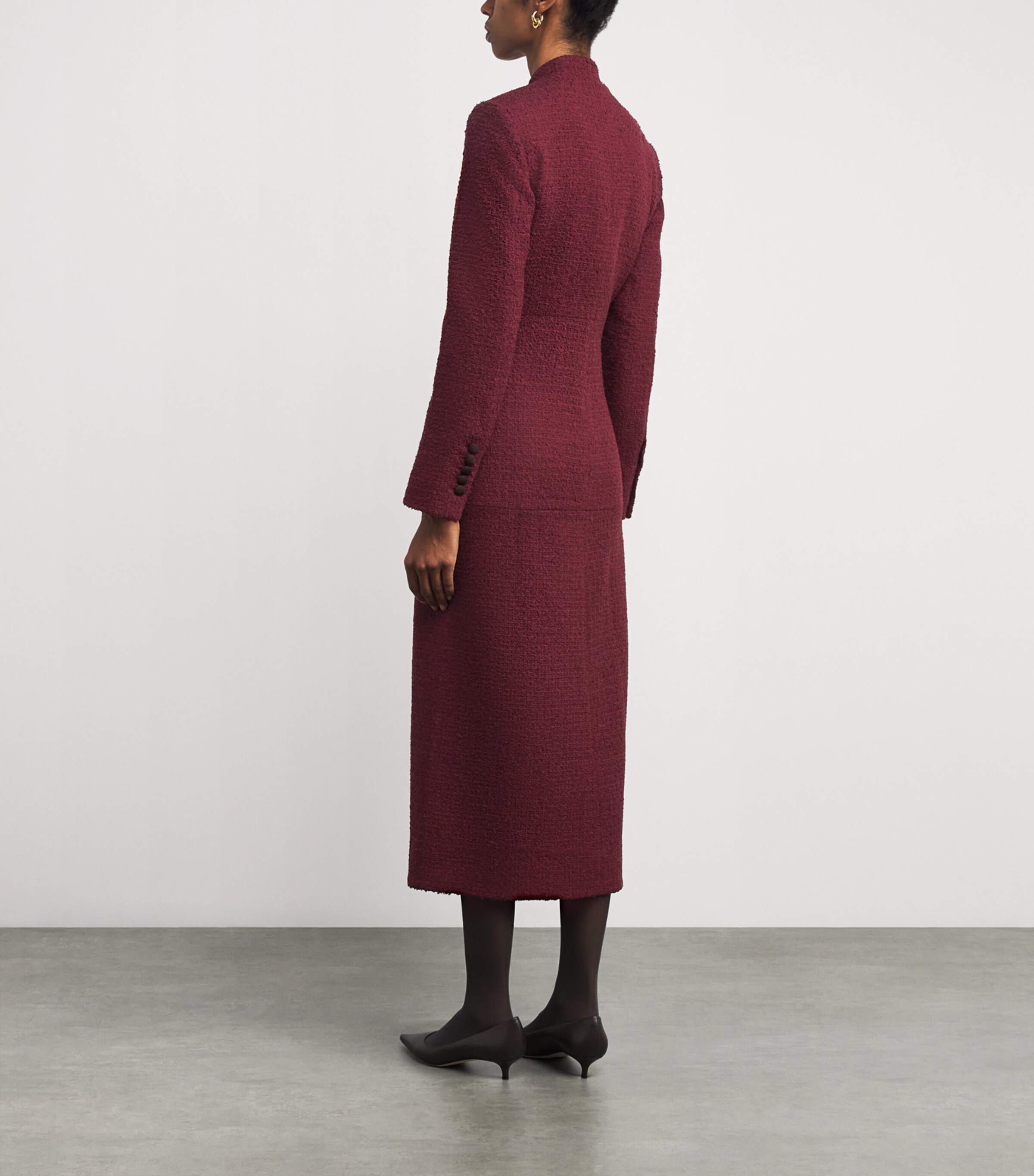 Wool-Blend Imperial Coat BURGUNDY Image 3
