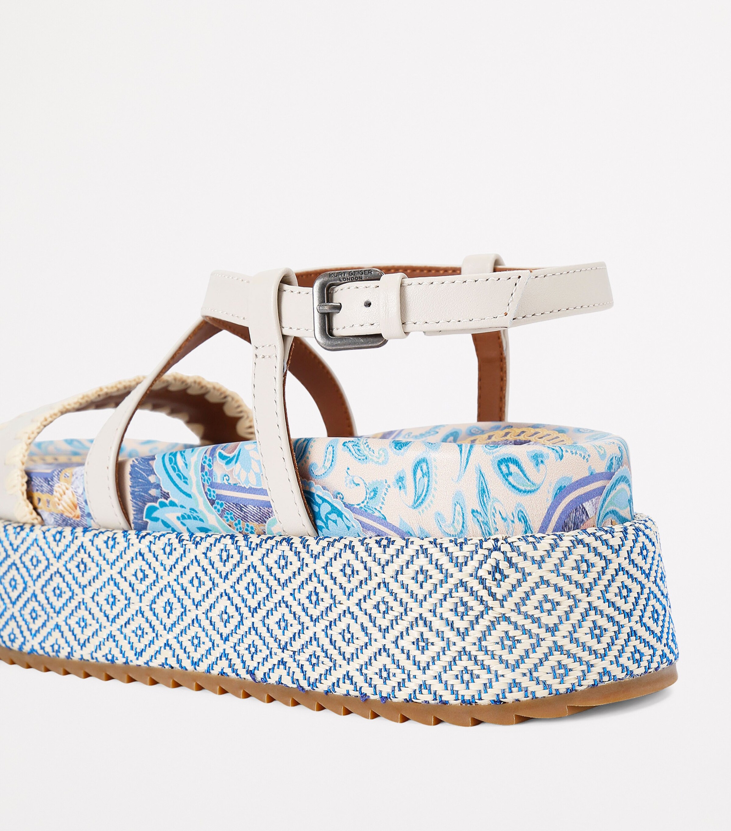 Leather Chelsea Flatform Sandals BLUE/PAL.C Image 2