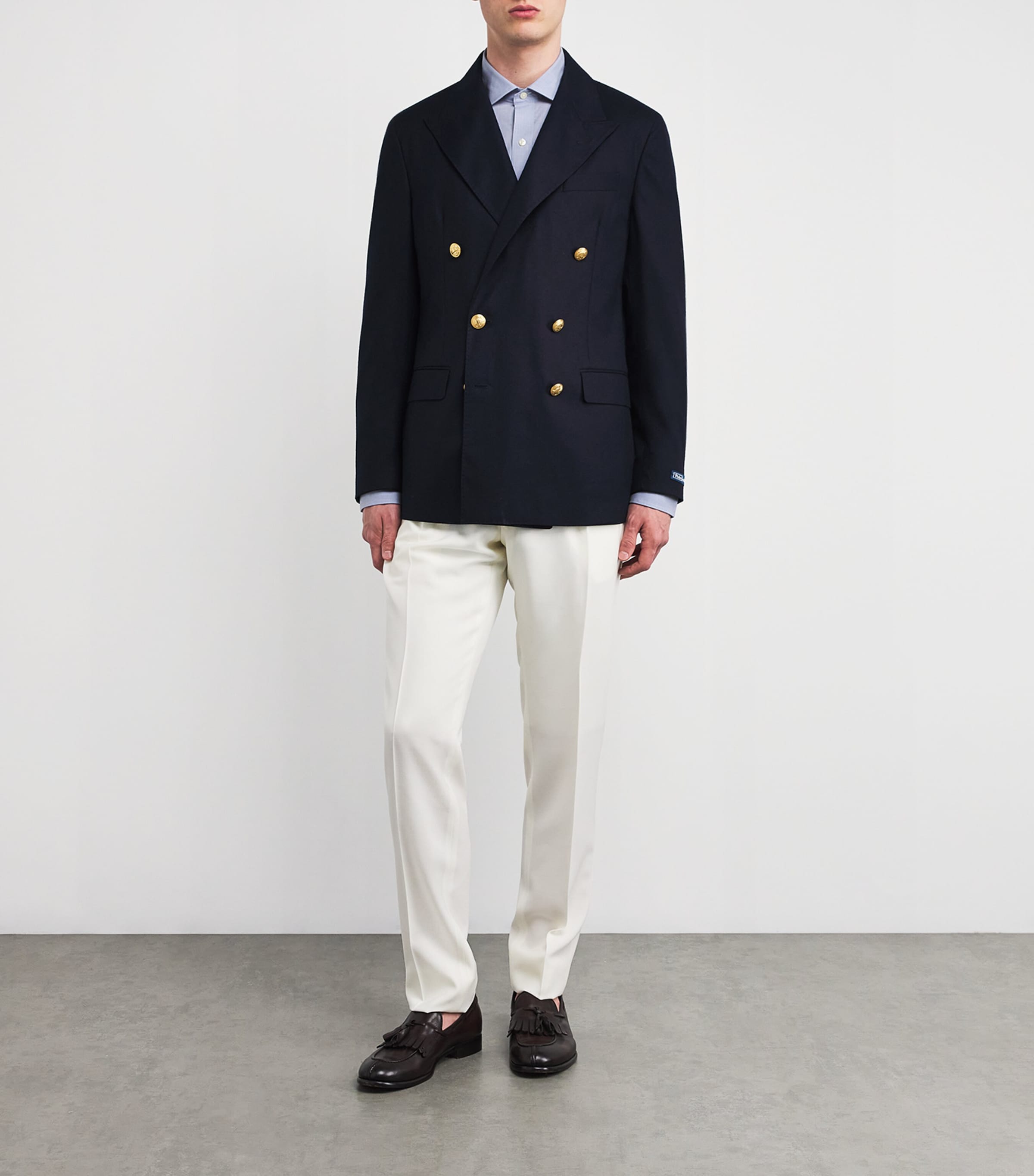 Poplin Slim-Fit Shirt 3210A LIGHT BLUE/WHI Image 2