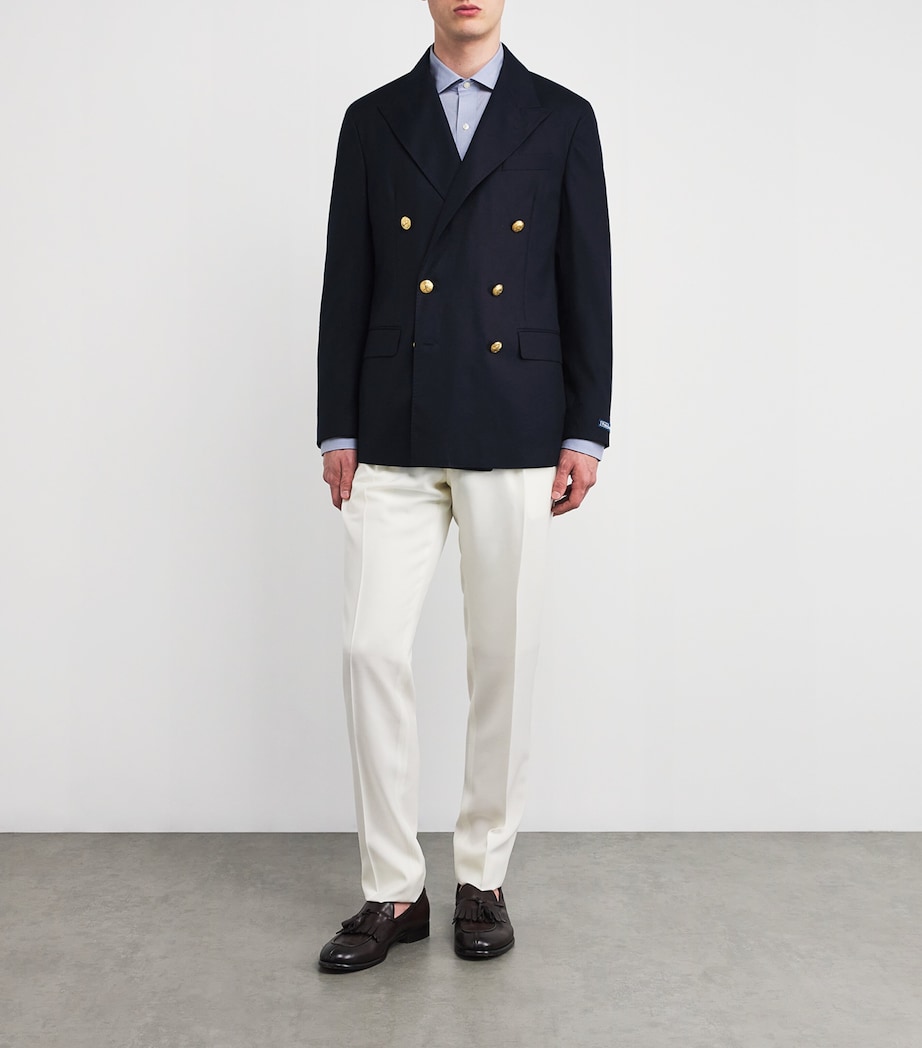 Poplin Slim-Fit Shirt 3210A LIGHT BLUE/WHI Image 2