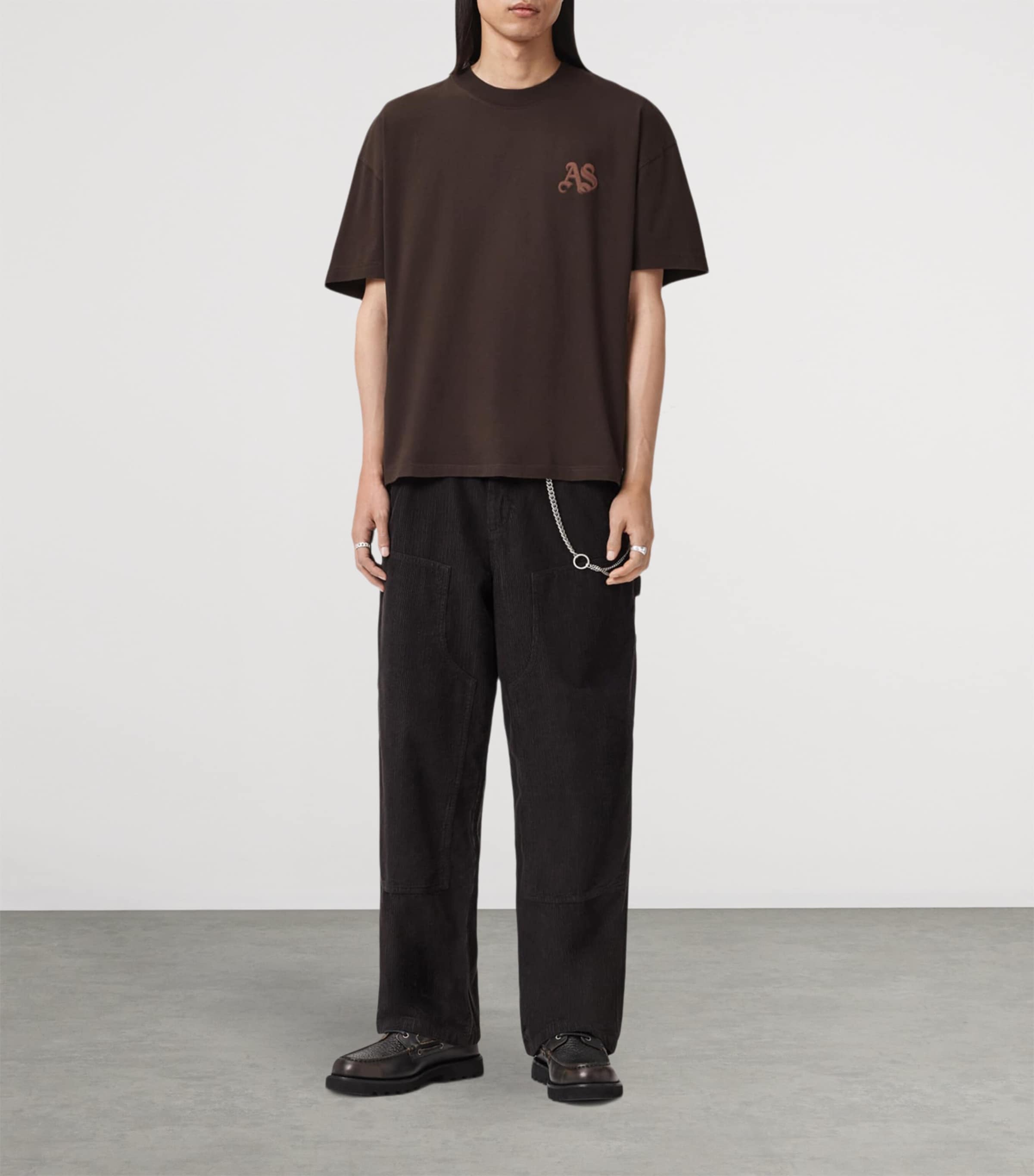 Organic Cotton Icon Oversized T-Shirt PLUM BROWN Image 2