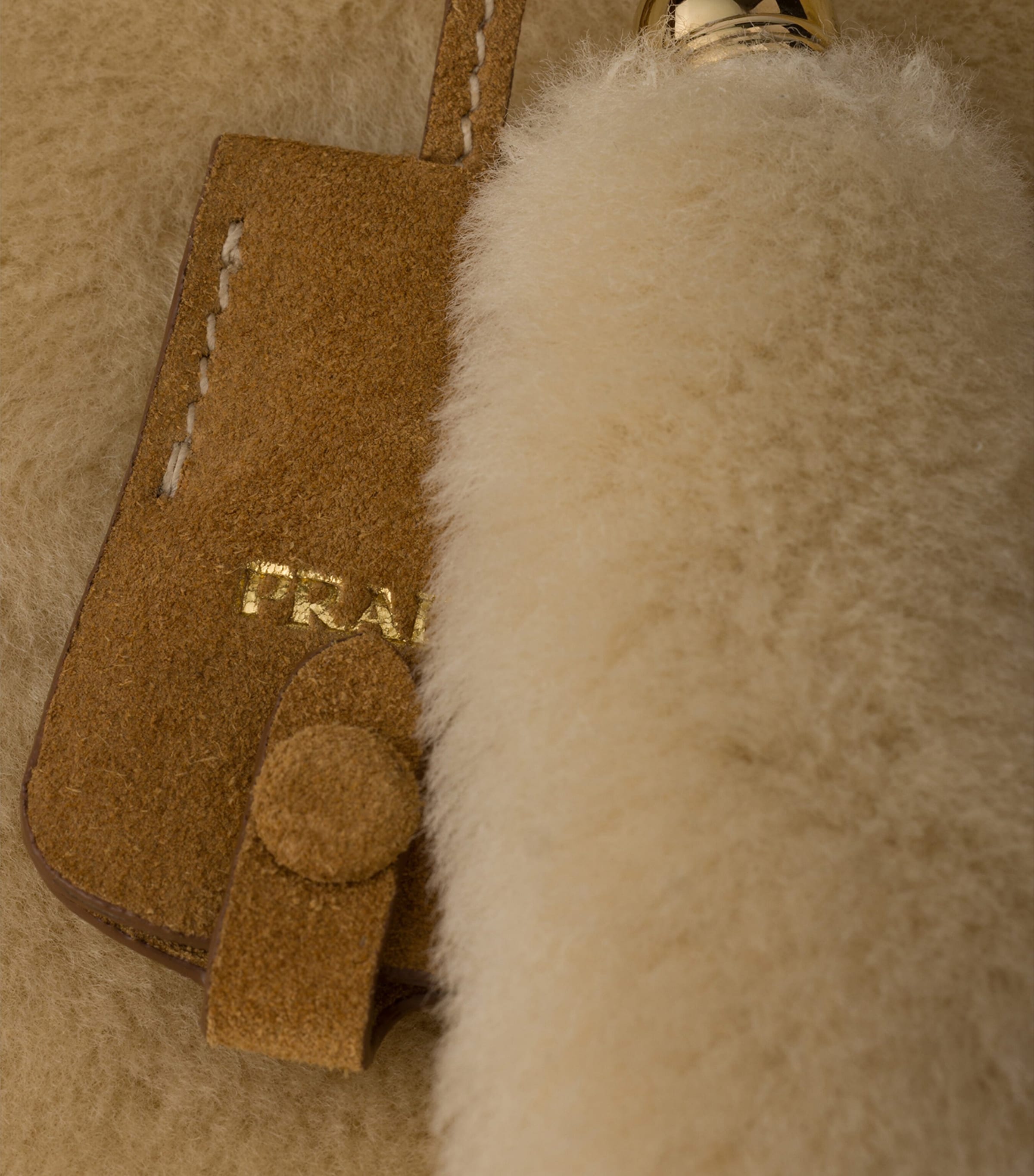 Large Shearling Tote Bag F0379 Image 6