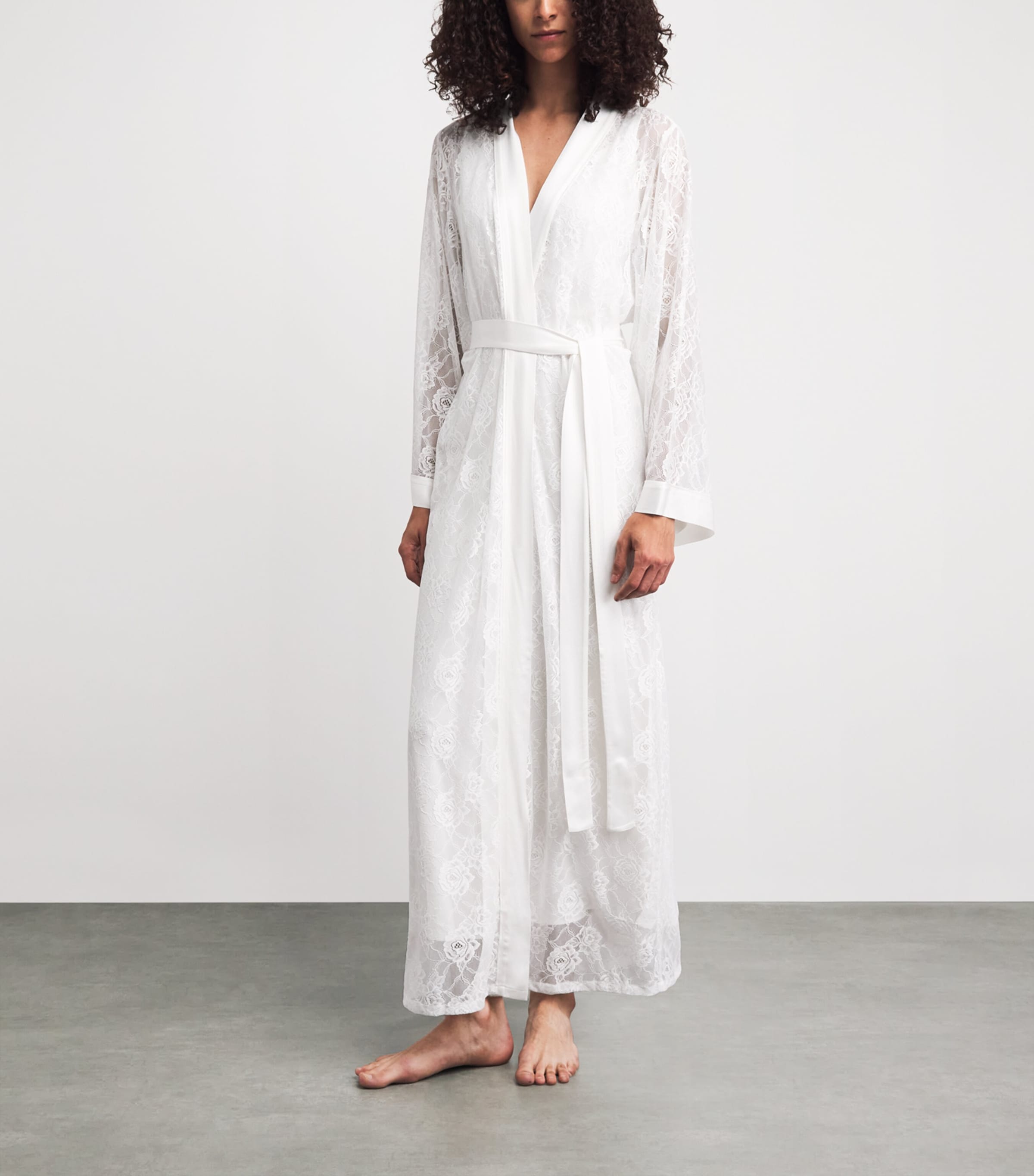 Bocan Womens Lace Mila Robe Off White Image 2