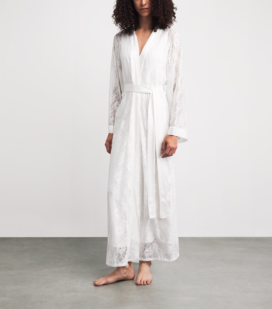 Bocan Womens Lace Mila Robe Off White Image 2