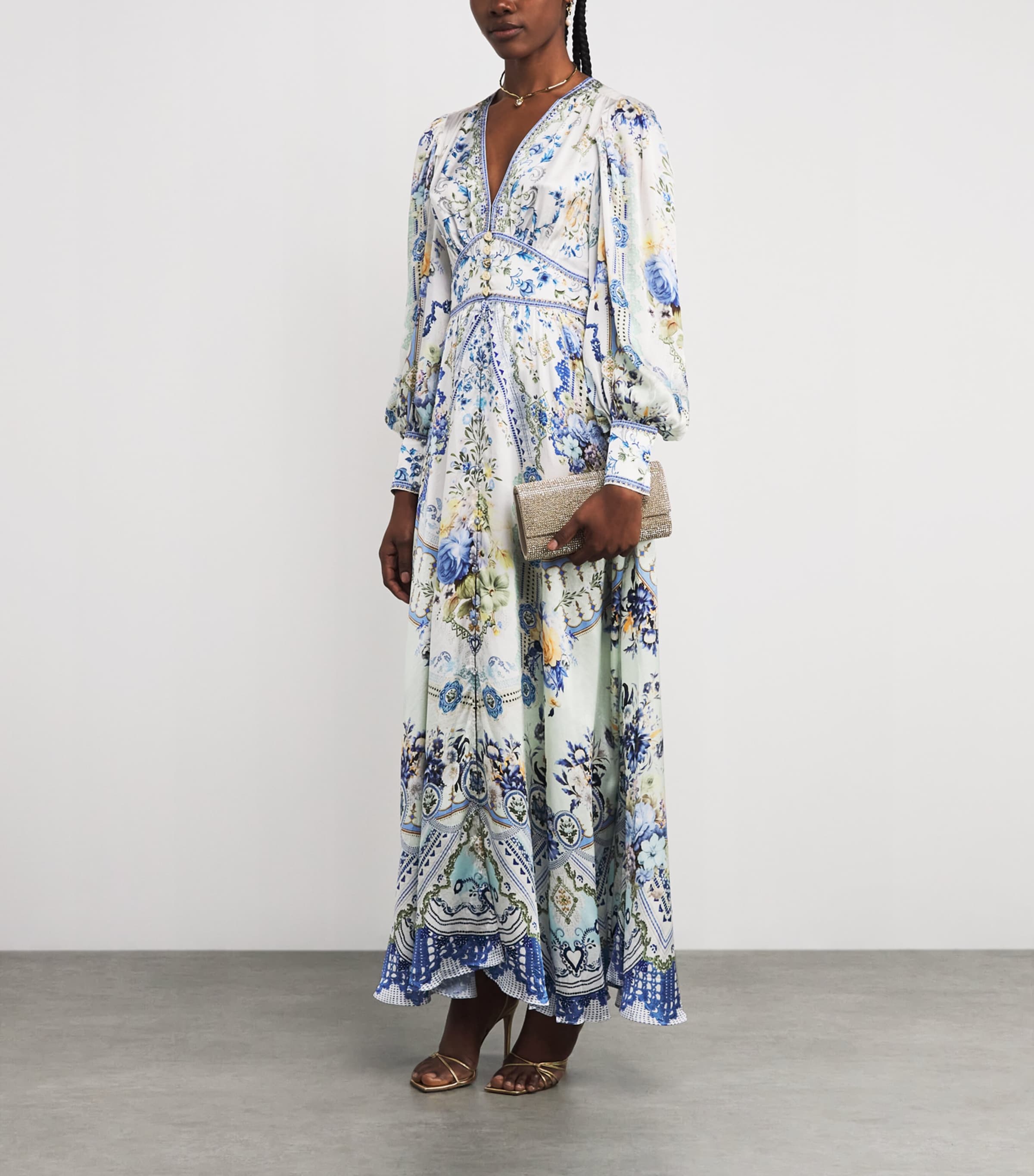 Silk Homespun Maxi Dress MY HOMESPUN HRT HMHR Image 2