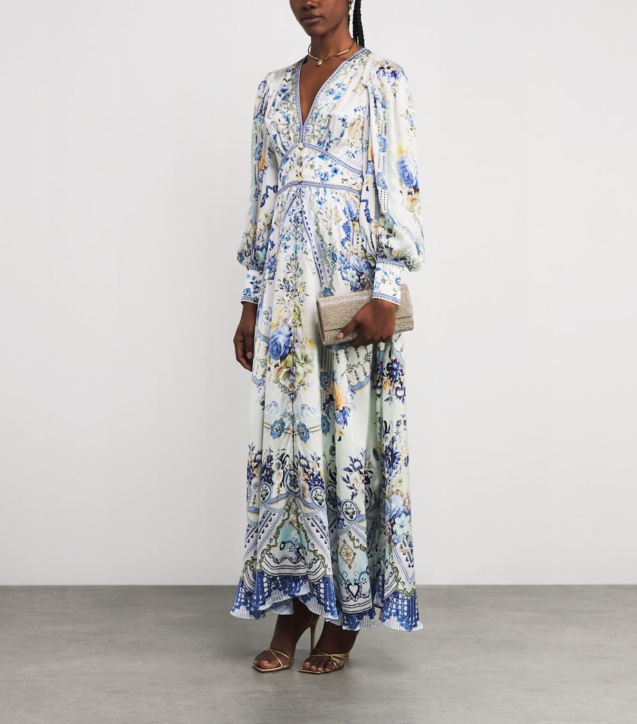 Silk Homespun Maxi Dress MY HOMESPUN HRT HMHR Image 2