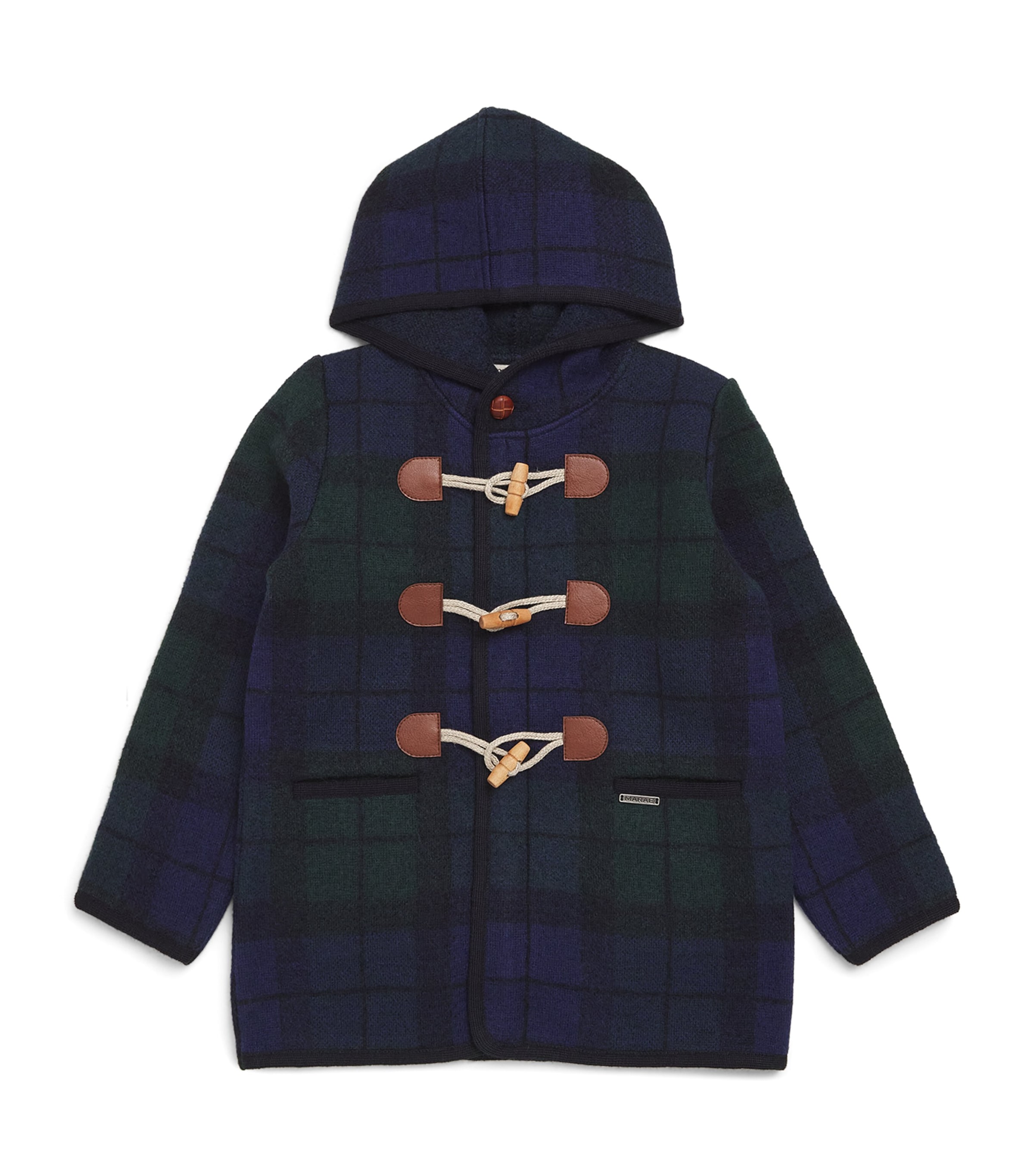 Shop Marae Wool Hooded Duffle Coat In Green