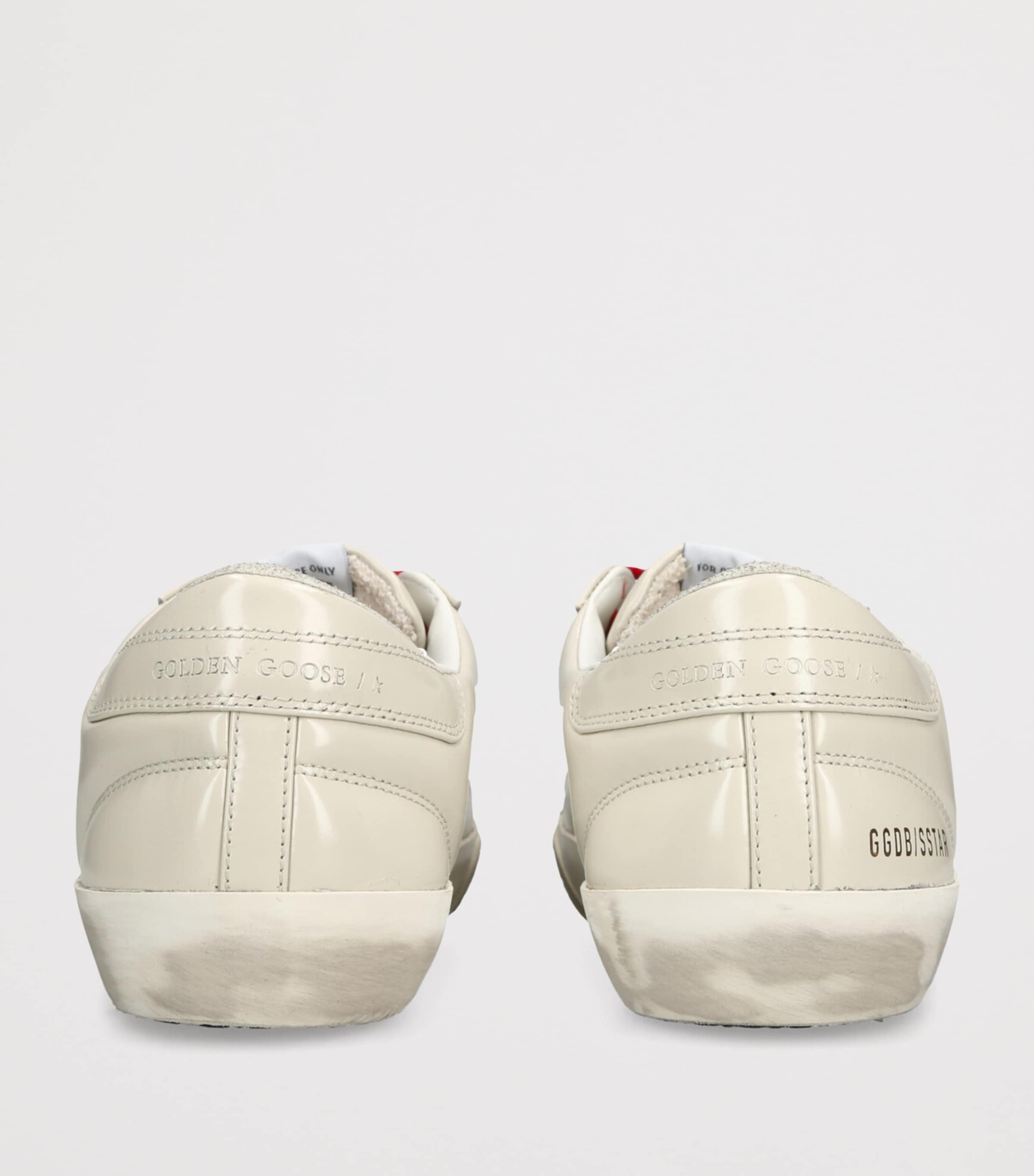 Golden Goose Patent Leather Super-Star Sneakers Blk/beige Image 2