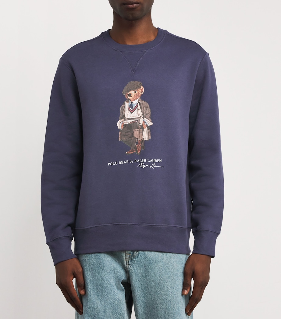 Cotton-Blend Heritage Polo Bear Sweatshirt BLUE Image 3