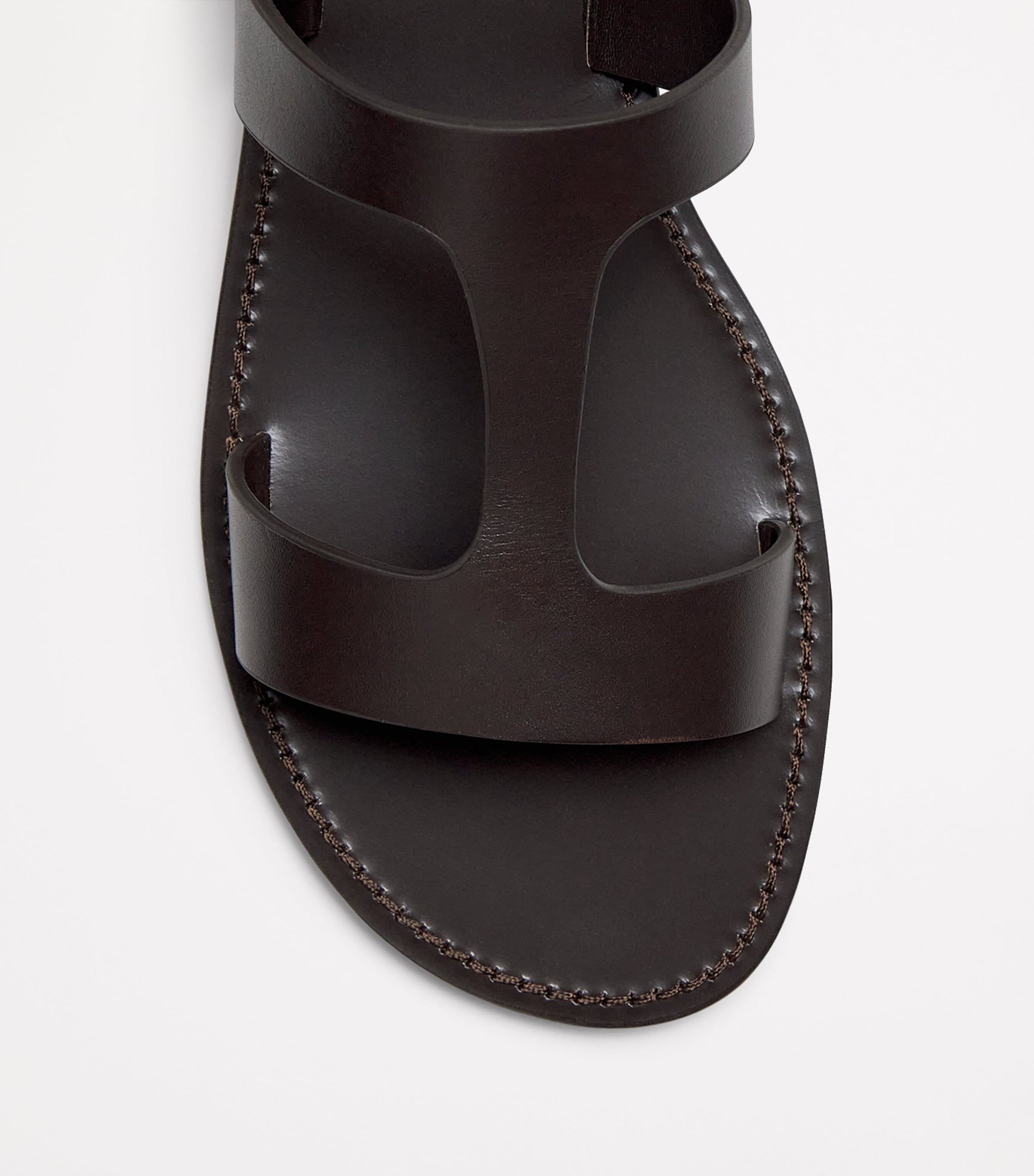 Leather Wrap-Around Sandals BROWN Image 5