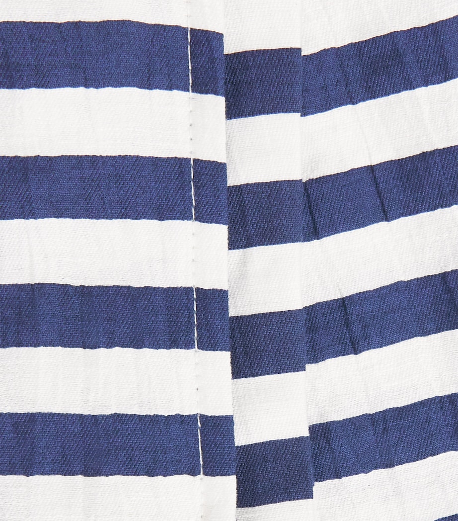 Maje Womens Stripe Wide-Leg Trousers White/blue Image 6