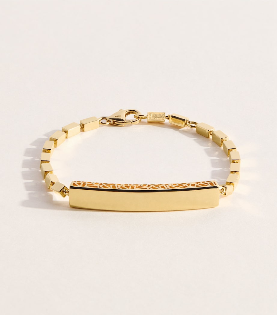 Suzanne Kalan Yellow Gold Block-Chain ID Bracelet Yg/solid Image 1