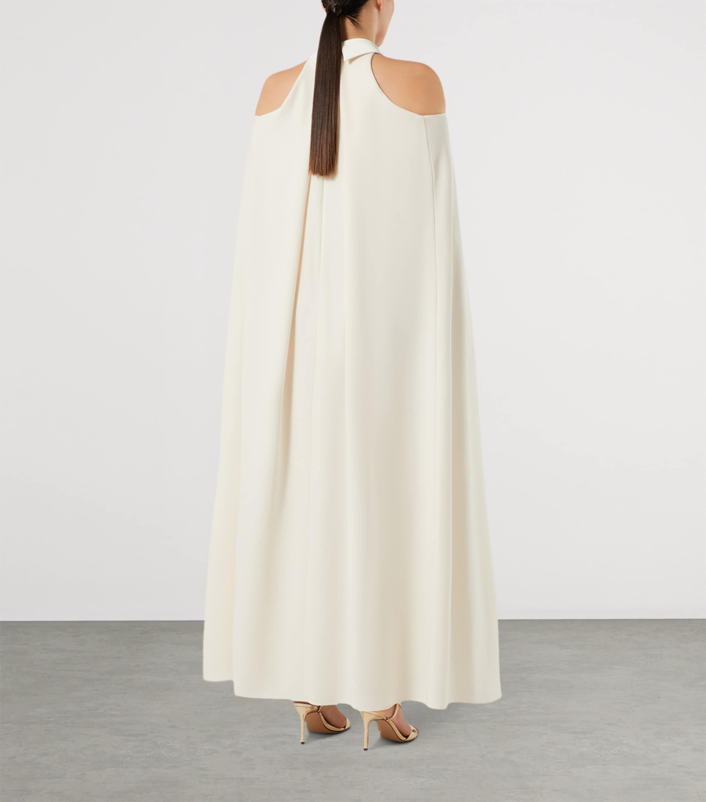 Marina Rinaldi Womens Cold Shoulder Maxi Dress Ivory Image 6